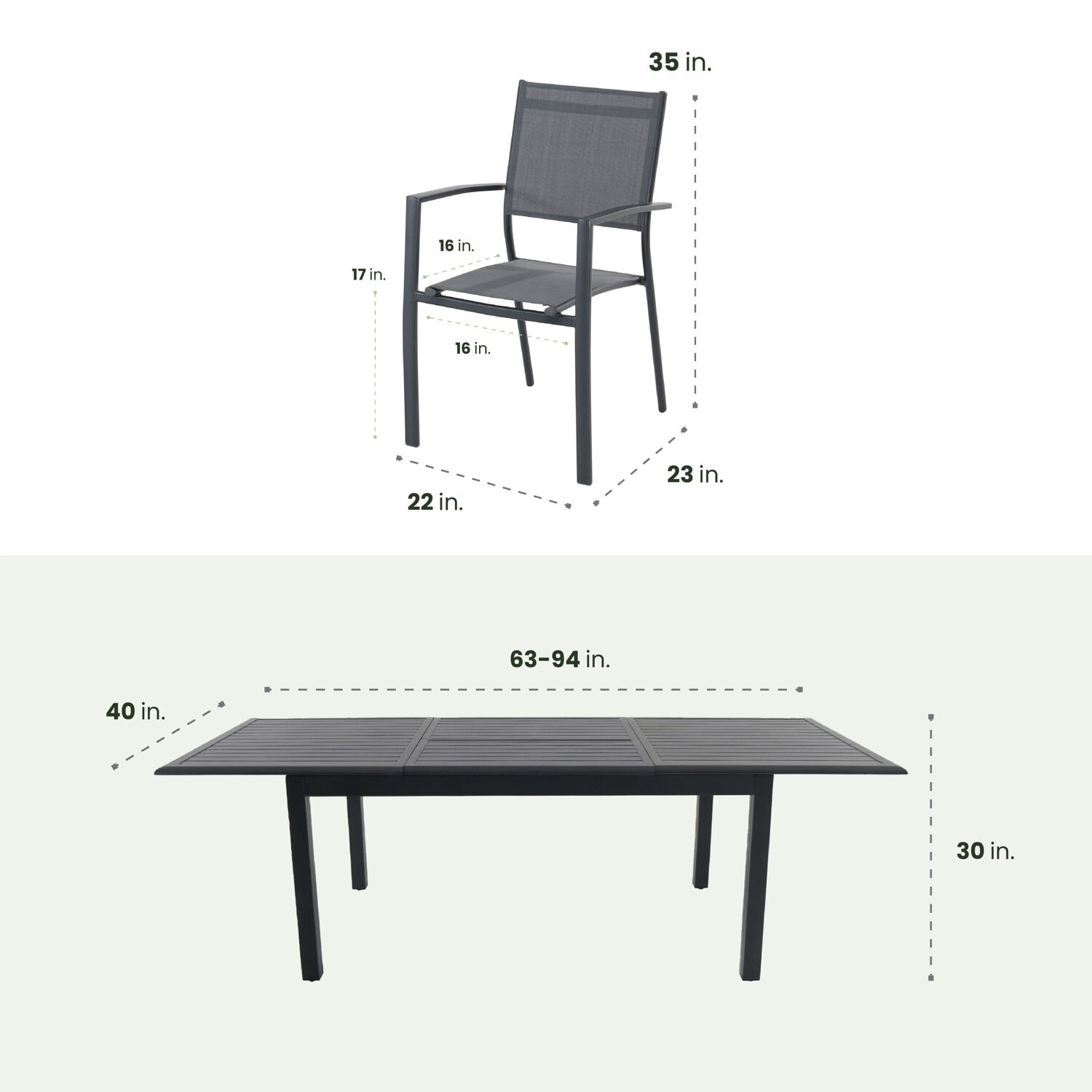 Hanover CAMDN9PC-GRY Patio-Dining-Sets - View #3