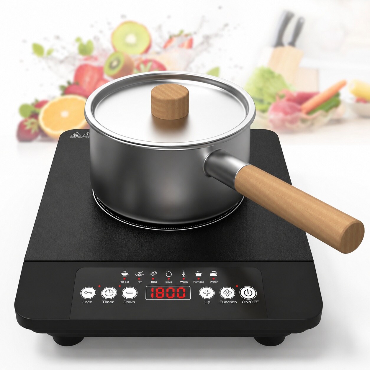 LILILIAN FMY Portable Induction Cooktop Single Burner 110V 1800W ...