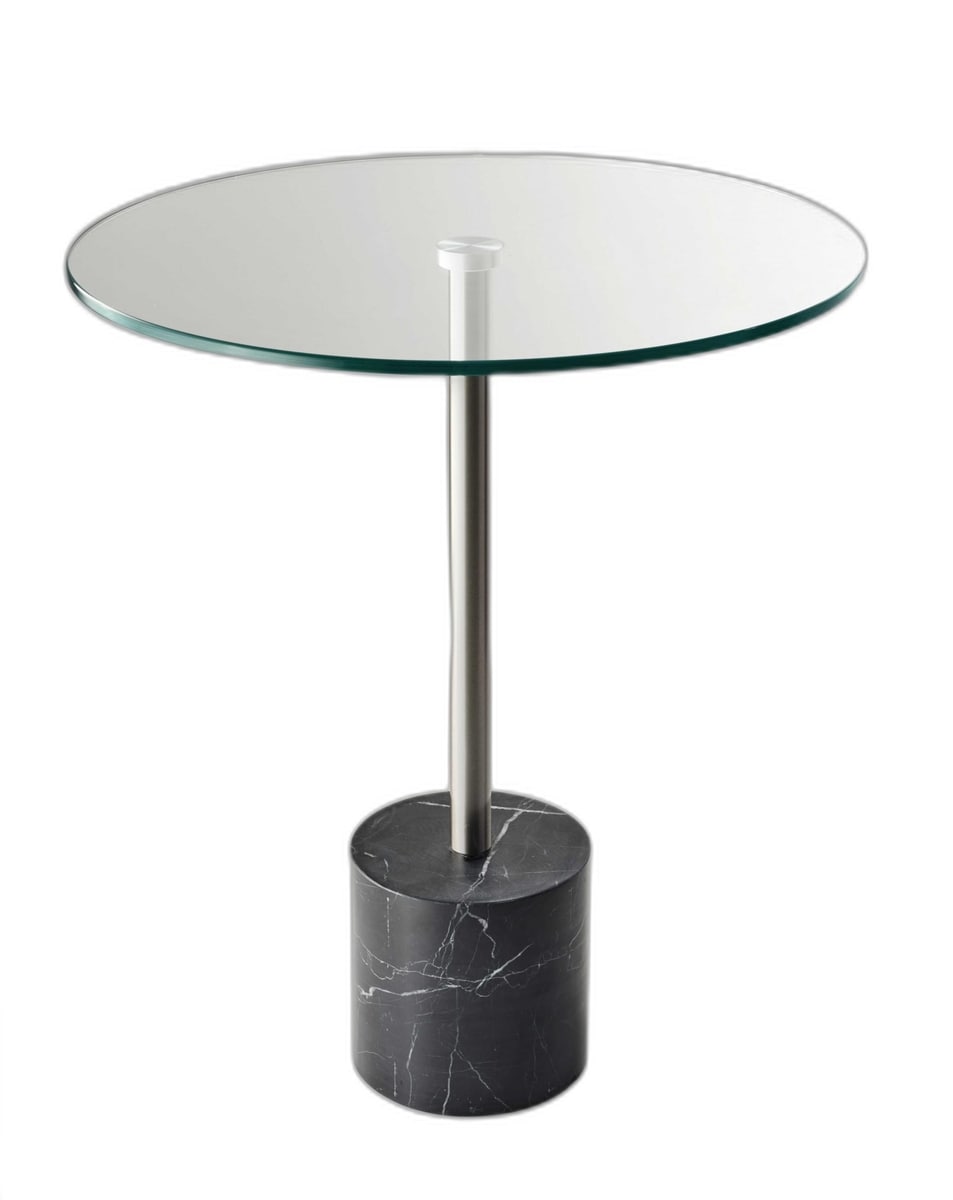 HomeRoots 14 Black Oak Veneer and Glass Coffee Table