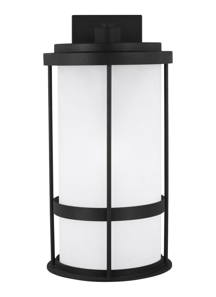 Generation Lighting 8790901DEN3-12 Wilburn 1 -Light 20-in H Black Hardwired Dark Sky Outdoor Wall Light