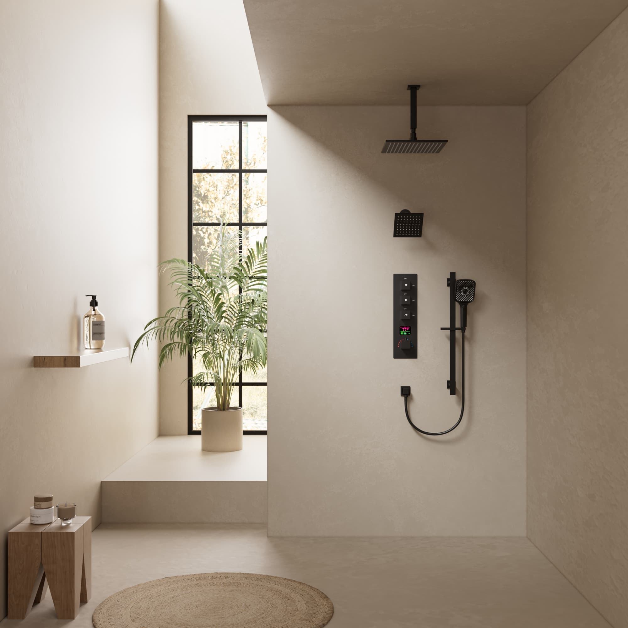 EVERSTEIN SFS-1071-BK12 Showerhead-Bar-Panels - View #2