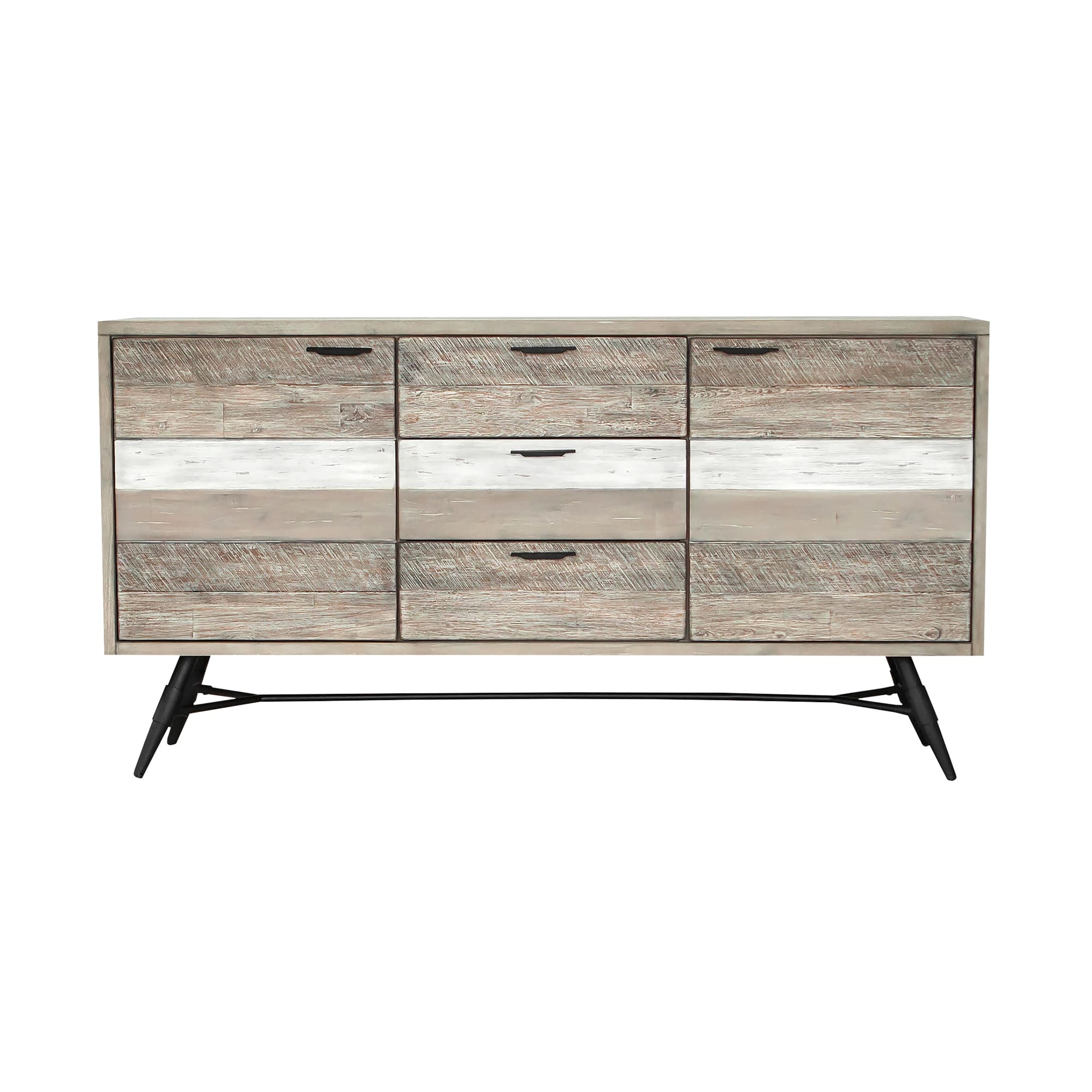Armen Living LCBRBUGR Transitional Gray Acacia Sideboard