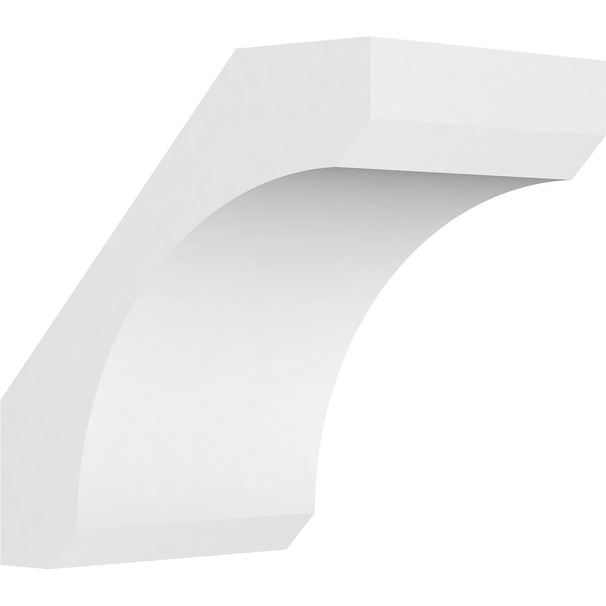 Ekena Millwork BRCP05X08X08LGY 5-in x 8-in x 8-in Unfinished PVC Standard Legacy Knee Brace