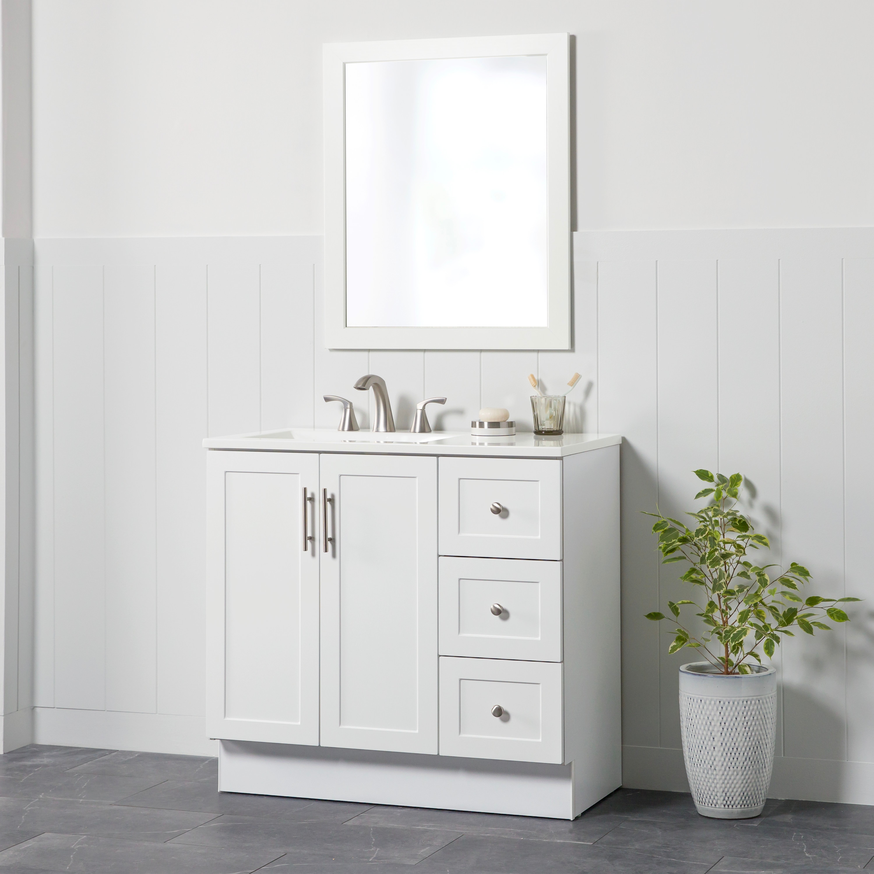 Project Source DV36P2-WH Bath-Vanity-Combo - View #6