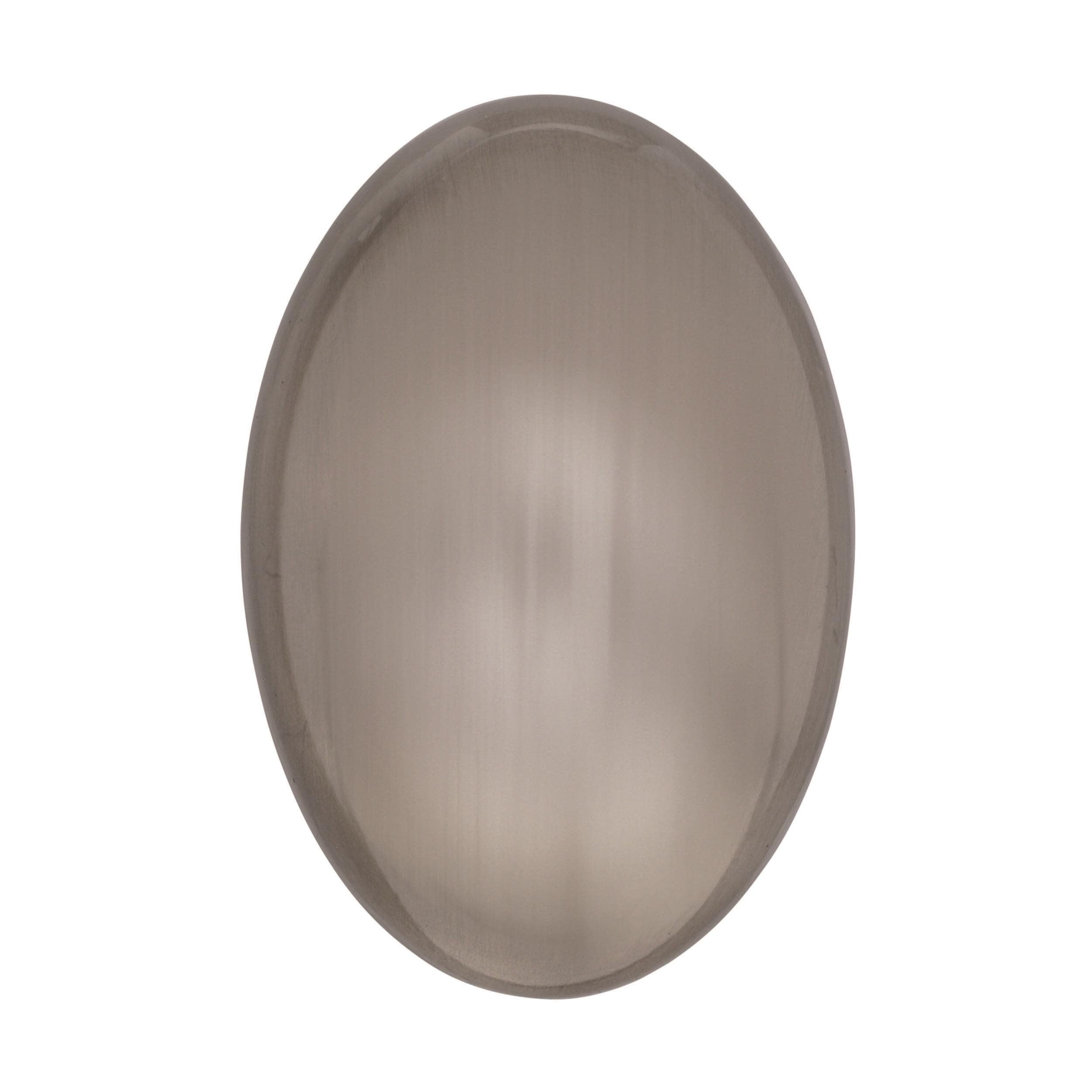 Satin Nickel Oval Cabinet Knob with Mounting Hardware