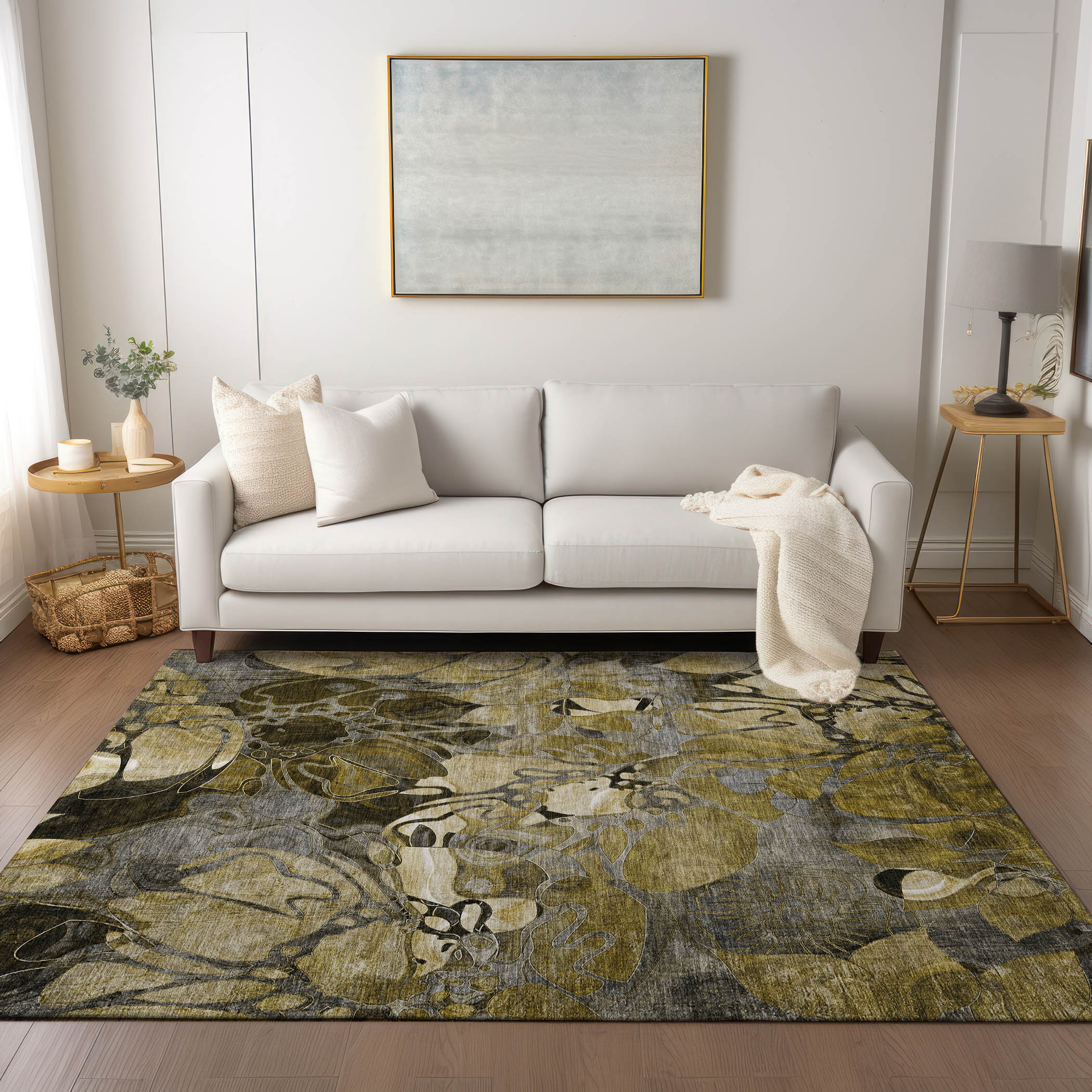 Addison Rugs ACN558BR9X12 Chantille ACN558BR 9 x 12 (ft) Polyester Brown Rectangular Indoor/Outdoor Geometric Farmhouse/Cottage Machine washable Area rug