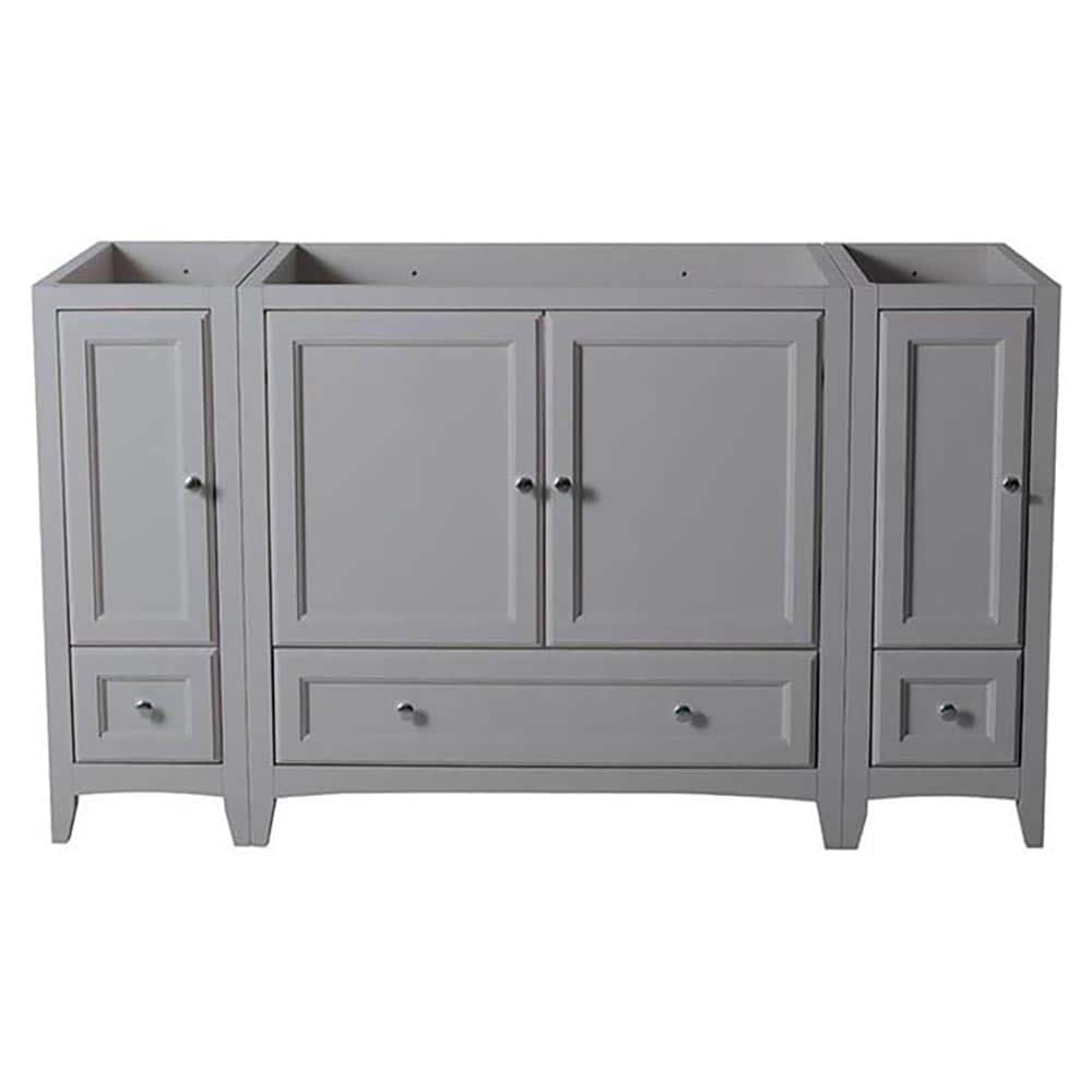 Fresca FCB20-123612GR Oxford 60-in Gray Bathroom Vanity Base Cabinet without Top