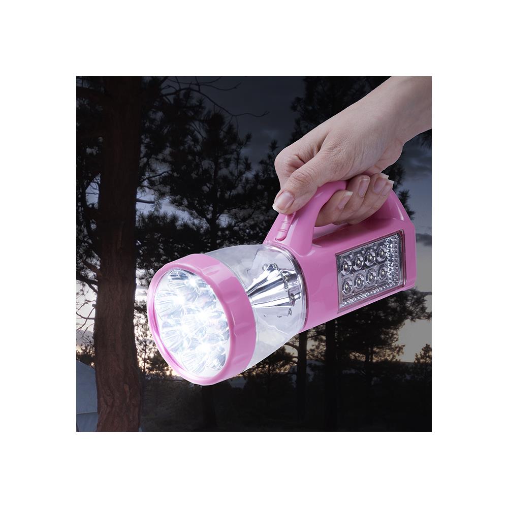 Wakeman TRDMR49031  75-CL1001 3 in 1 LED Lightweight Camping Flashlight and Panel Light- Pink