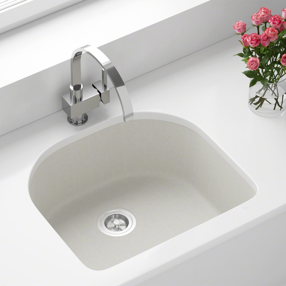 MR Direct Undermount 24 75 In X 22 In White Composite Single Bowl   10805995 