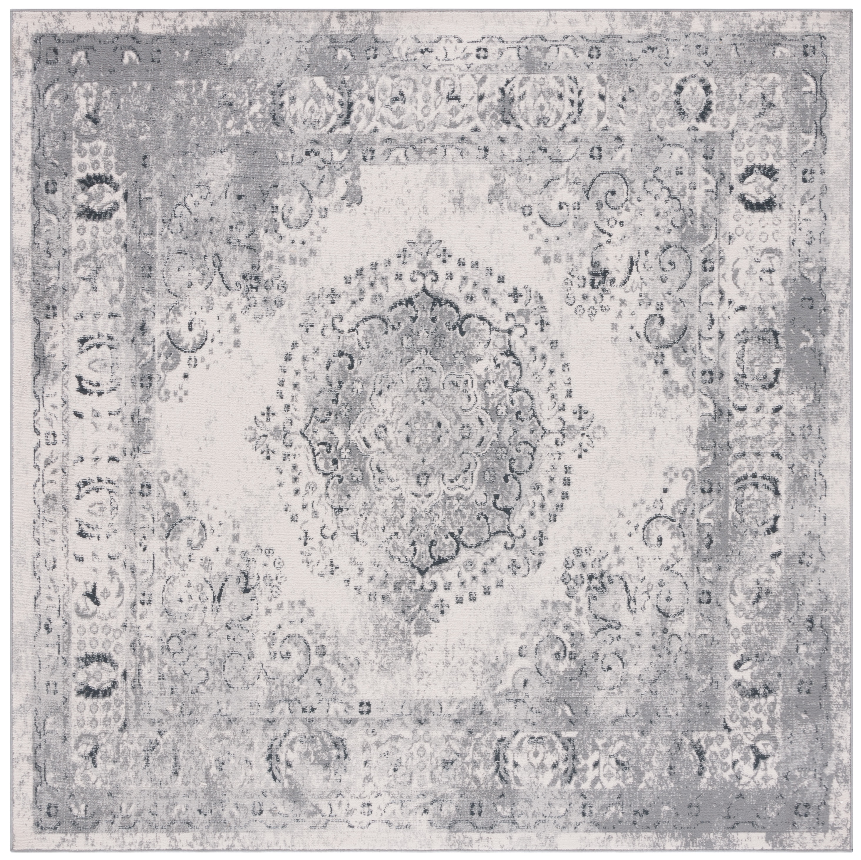 Odyssey 856F Grey/Ivory 7 X 7 Area Rug