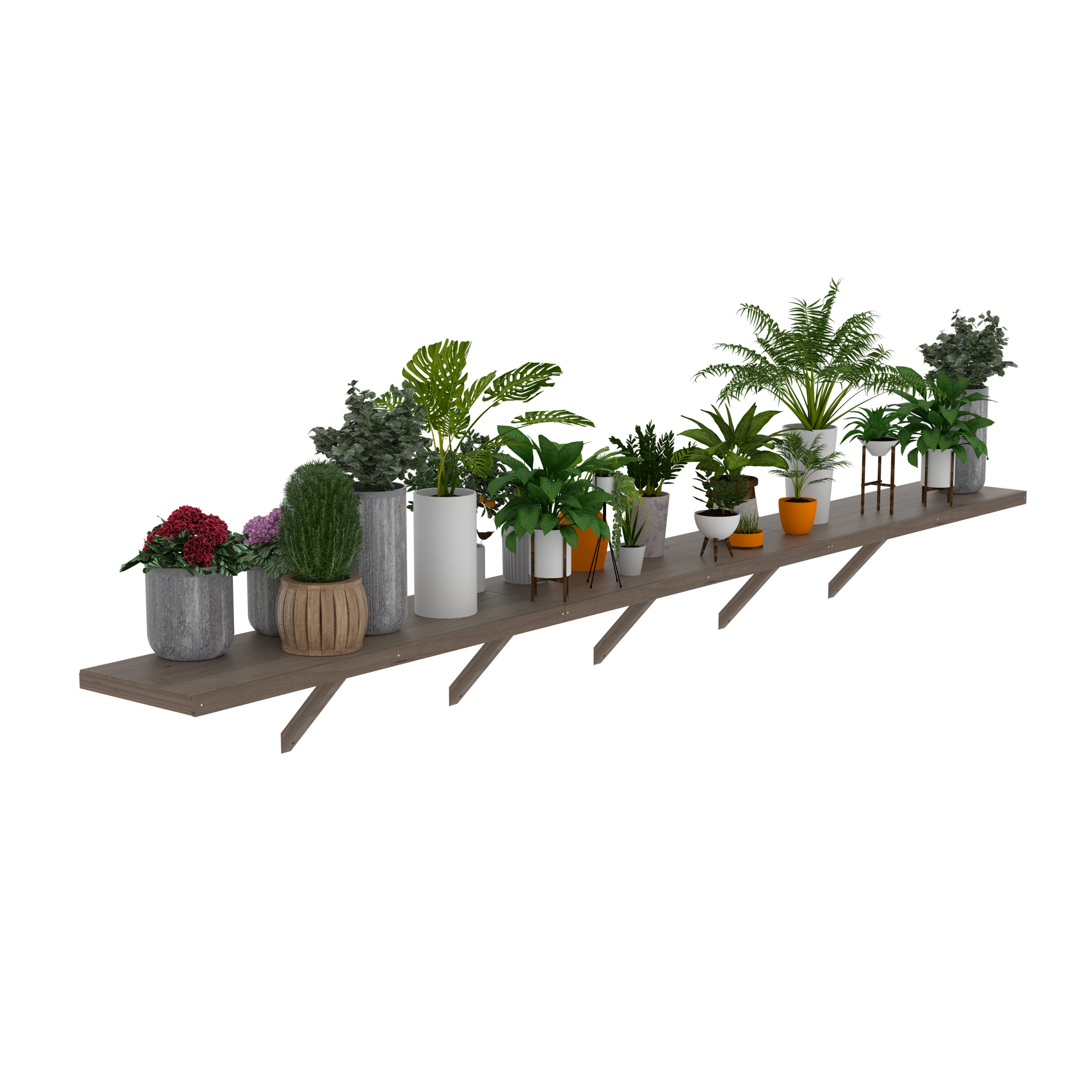 VEIKOUS - Greenhouse Shelf Cedar Shelf