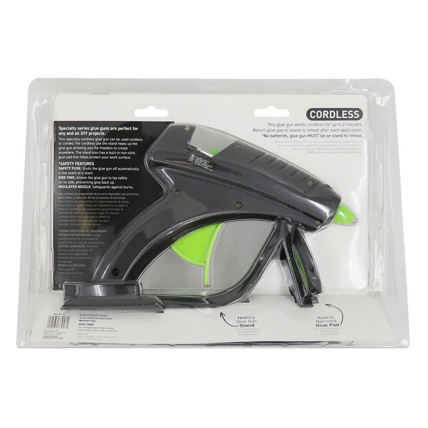 Surebonder Cordless Hot Glue Gun, High Temperature, Full Size, 60W, 50%  More Power & Other Strong Materials (Specialty Series CL-800F) & DT-50 All