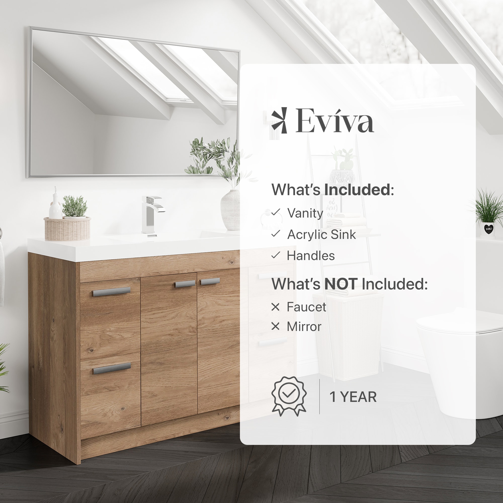 Eviva EVVN1200-8-48NOK Bath-Vanity-Combo - View #7