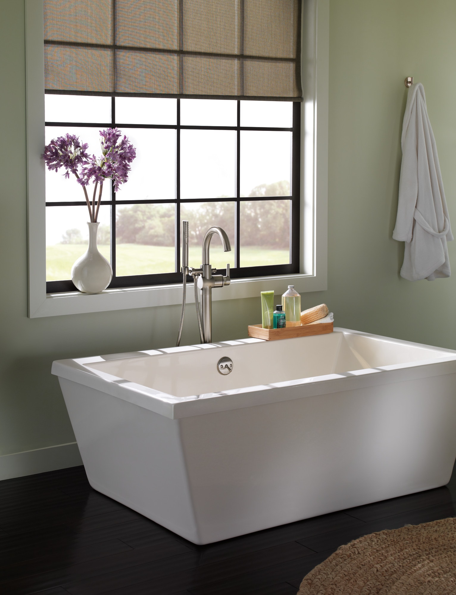 Stainless Steel Freestanding Tub Filler with Handshower