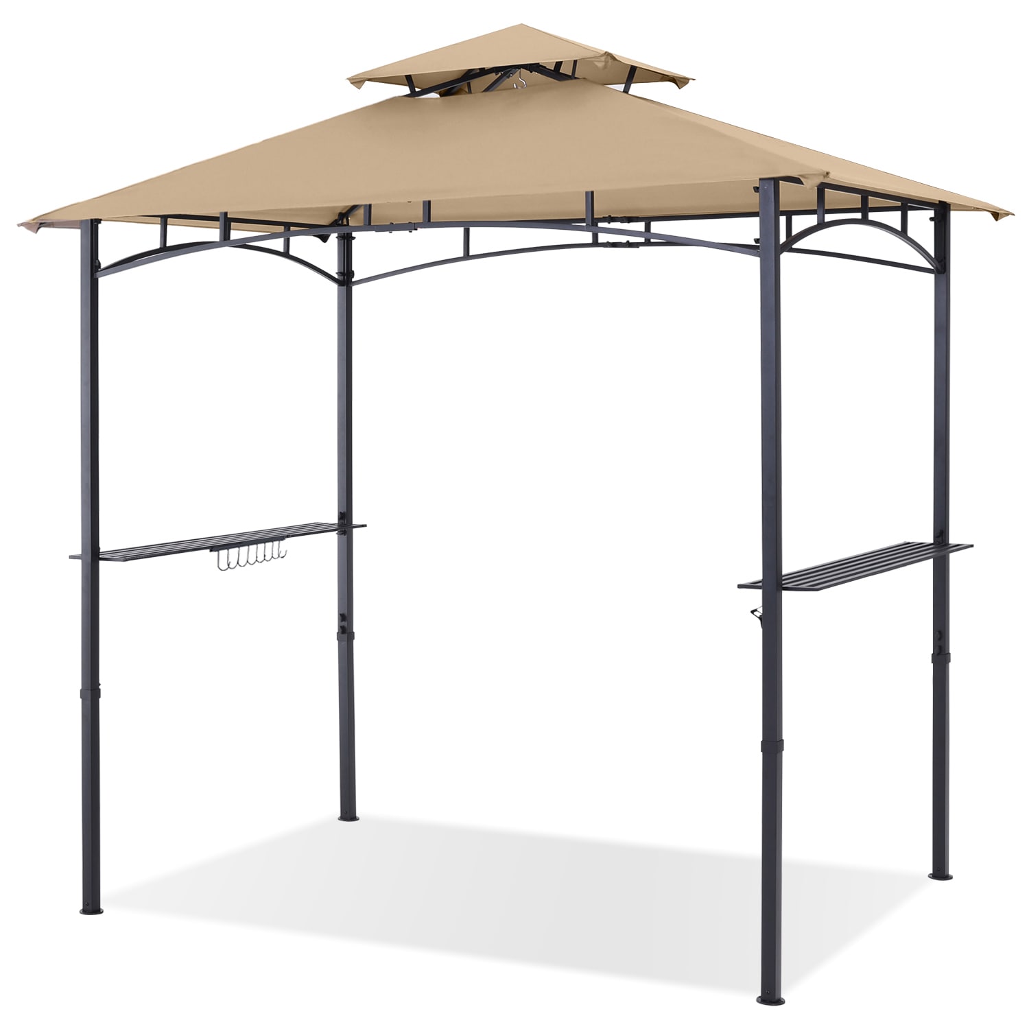 ABCCANOPY AHSKP01-KHAKI 8-ft x 5-ft Khaki Rectangle Semi-permanent Grill Gazebo with Soft top Roof
