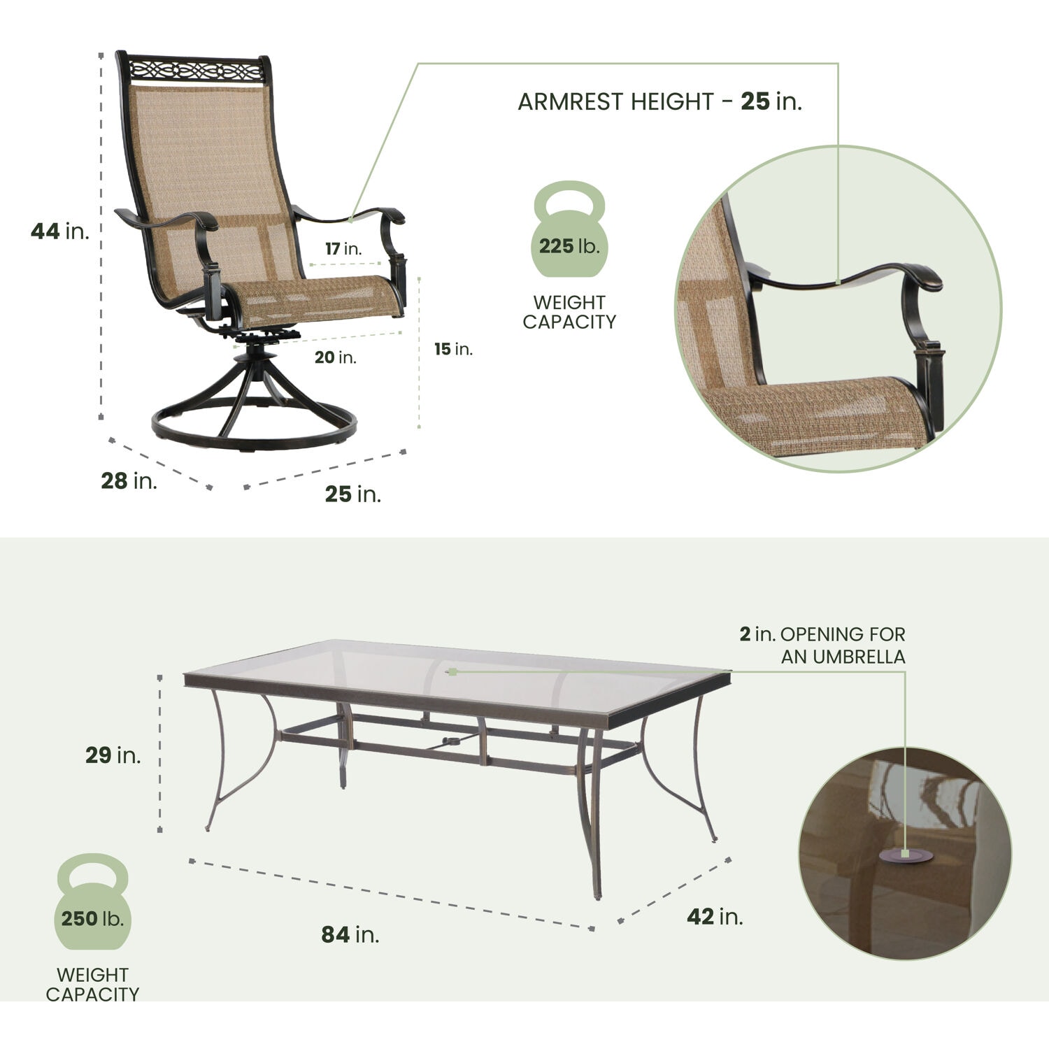 Hanover MONDN9PCSWG Patio-Dining-Sets - View #4