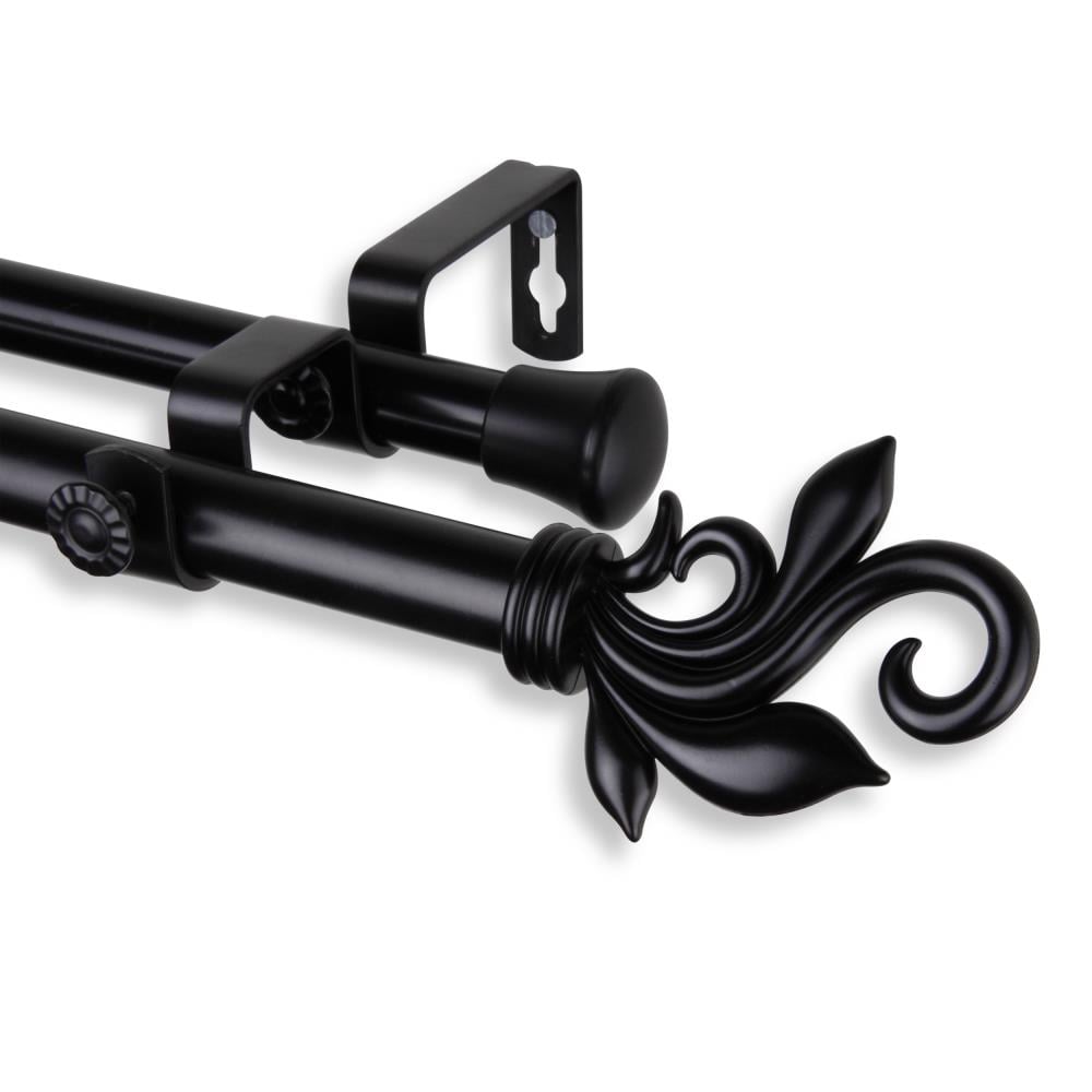 Reba 13/16-in Black Curtain Rods At Lowes.com