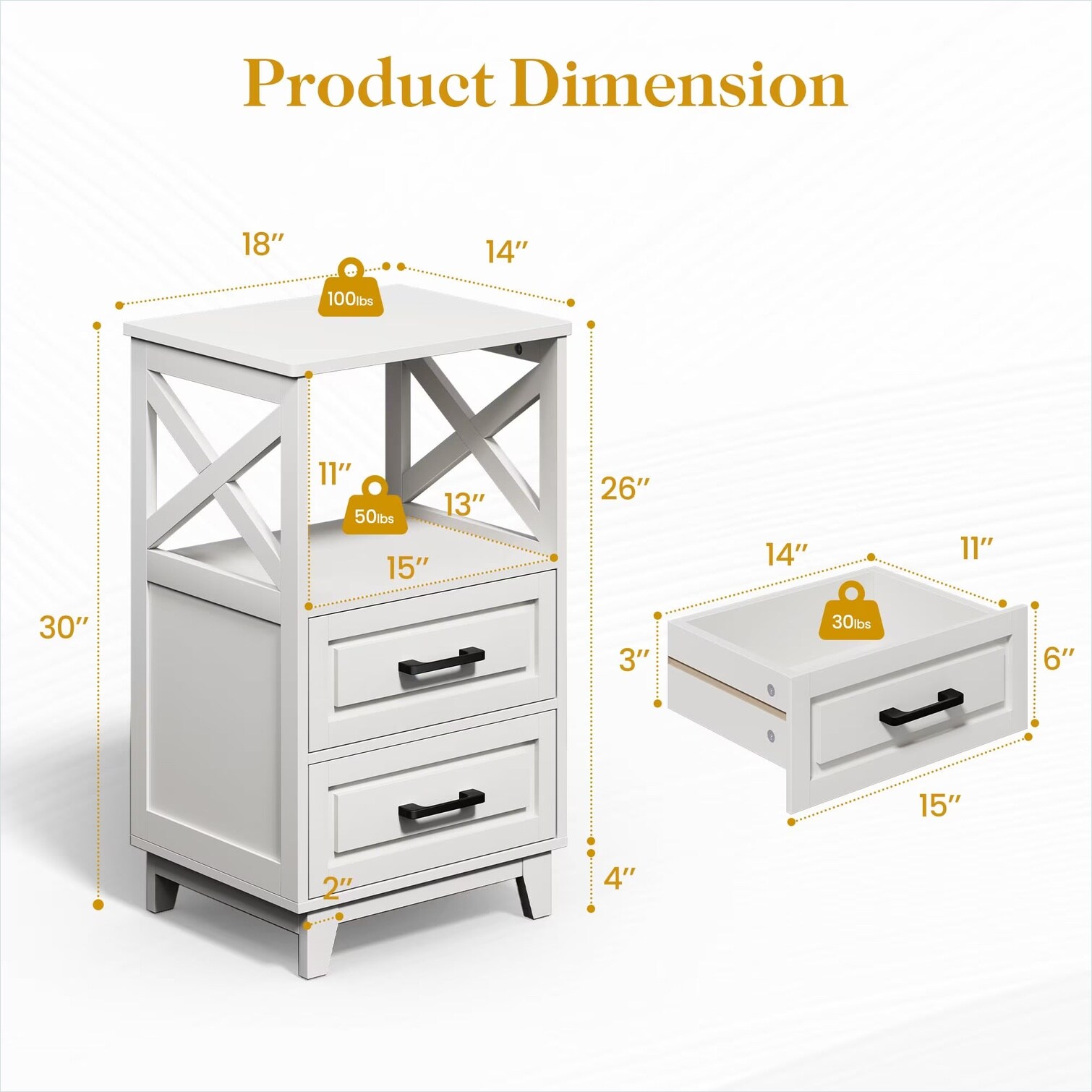 SunJet PONECPVLJ2DG nightstands - View #4