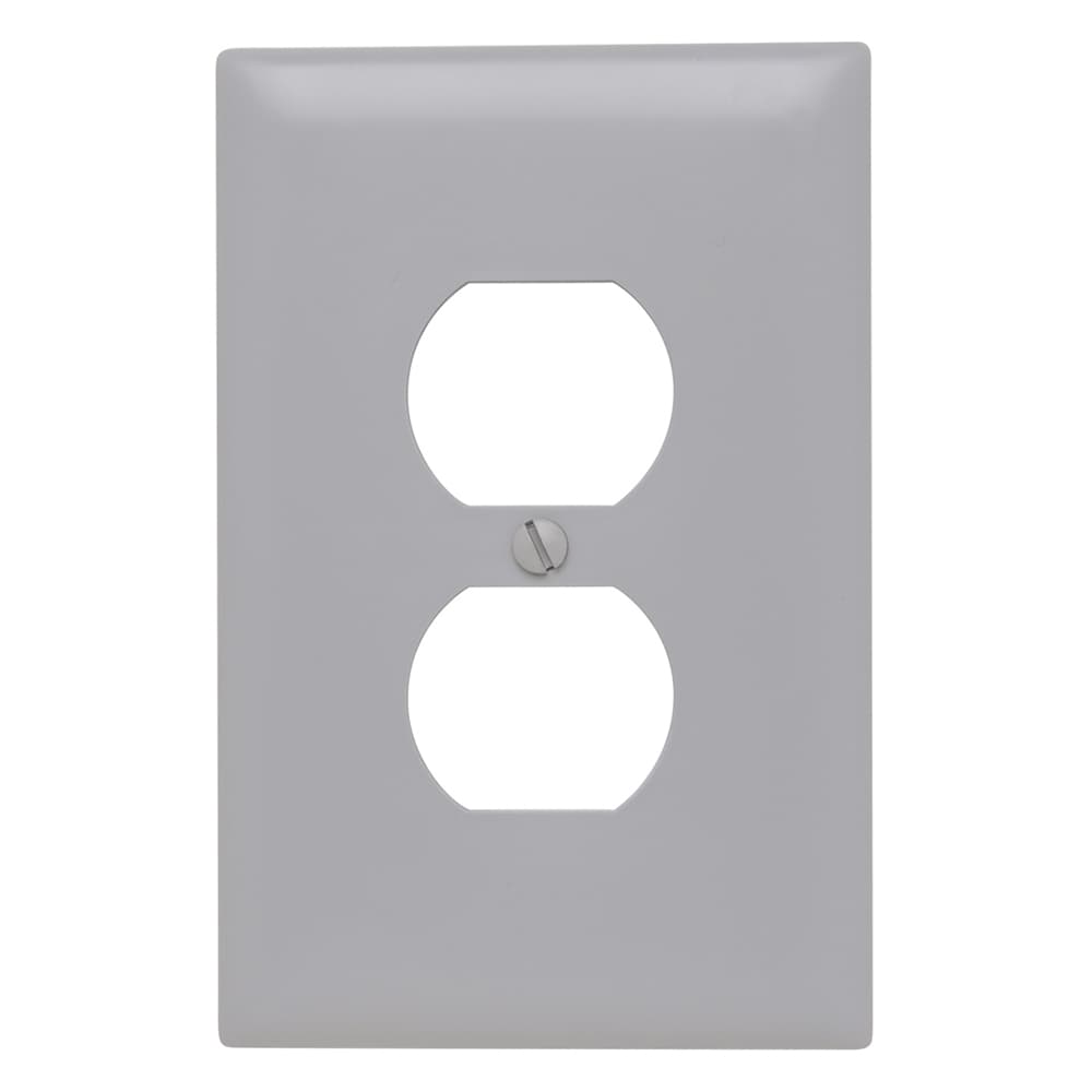Legrand TPJ8GRY Pass Seymour 1 -Gang Jumbo Size Gray Nylon Indoor Duplex Wall Plate