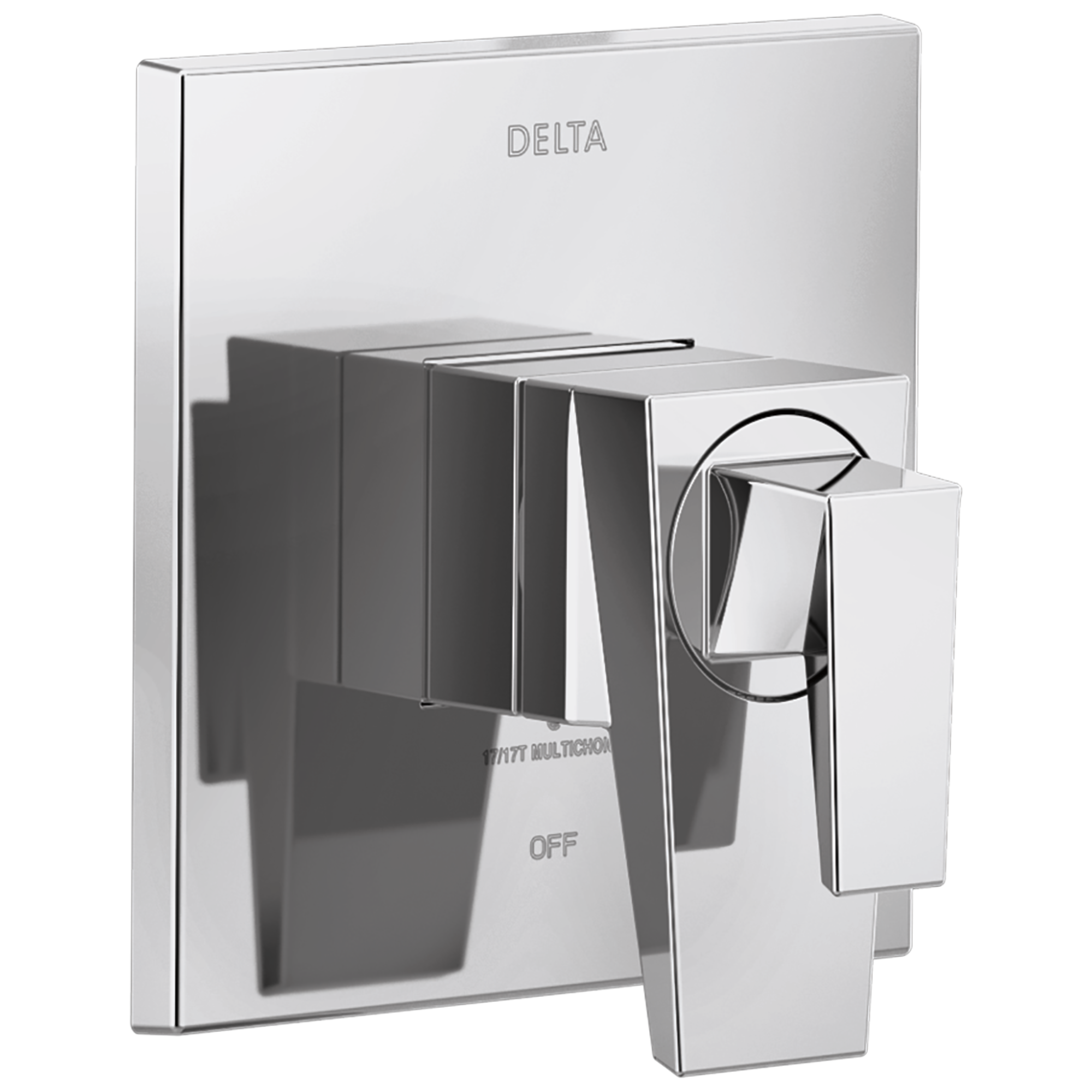Delta T17043-PR Trillian Lumicoat Chrome 4-Inches Universal Bathtub/Shower Diverter 0.5-Inches -ID