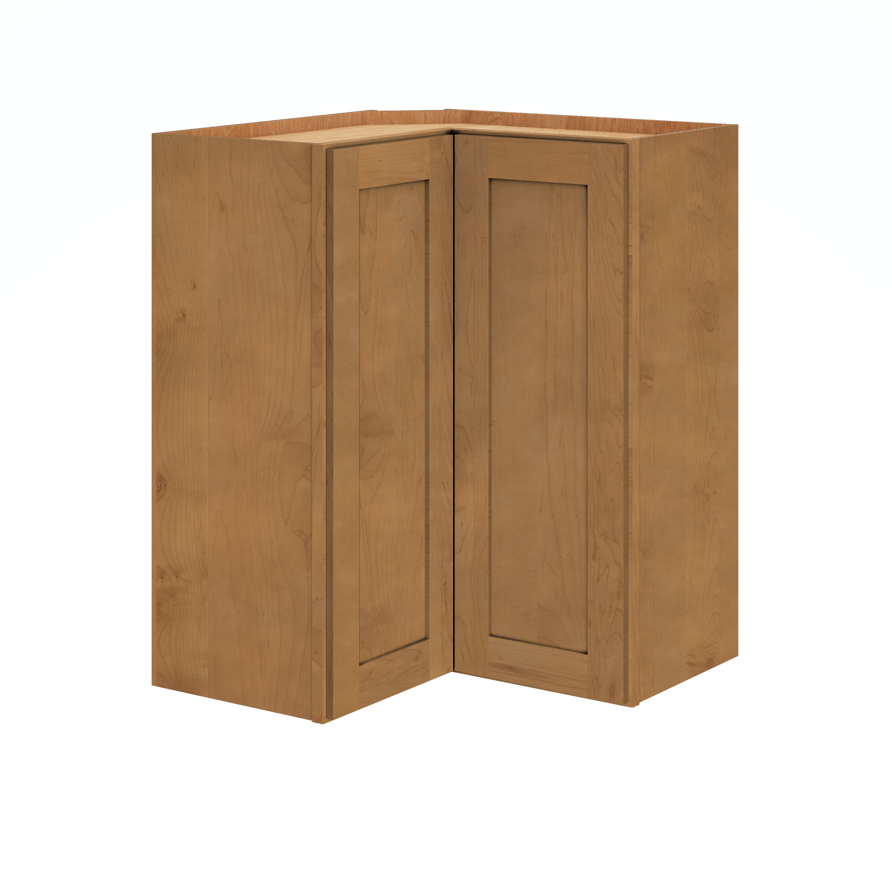 Diamond Express 62L-ER30R Jamestown 24-in W x 30-in H x 12-in D Sahara Brown L-shaped Corner wall Fully assembled Plywood Cabinet (Recessed Panel Shaker)