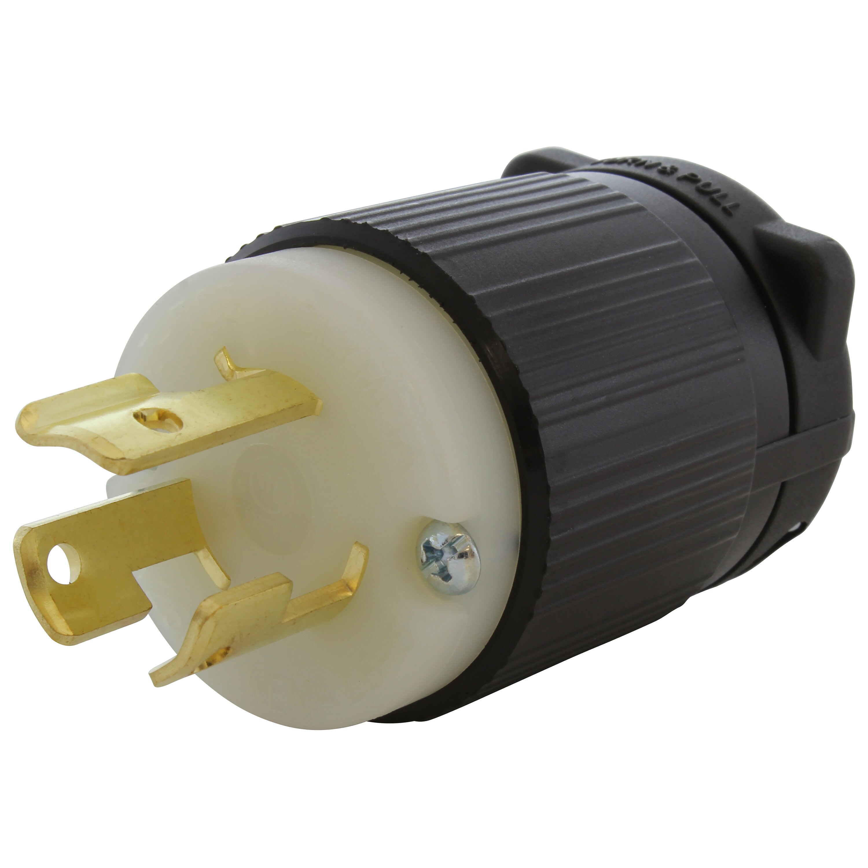Details about   AC WORKS Household Plug Adapter Locking Male Female Indoor Outdoor Black 15 Amp 