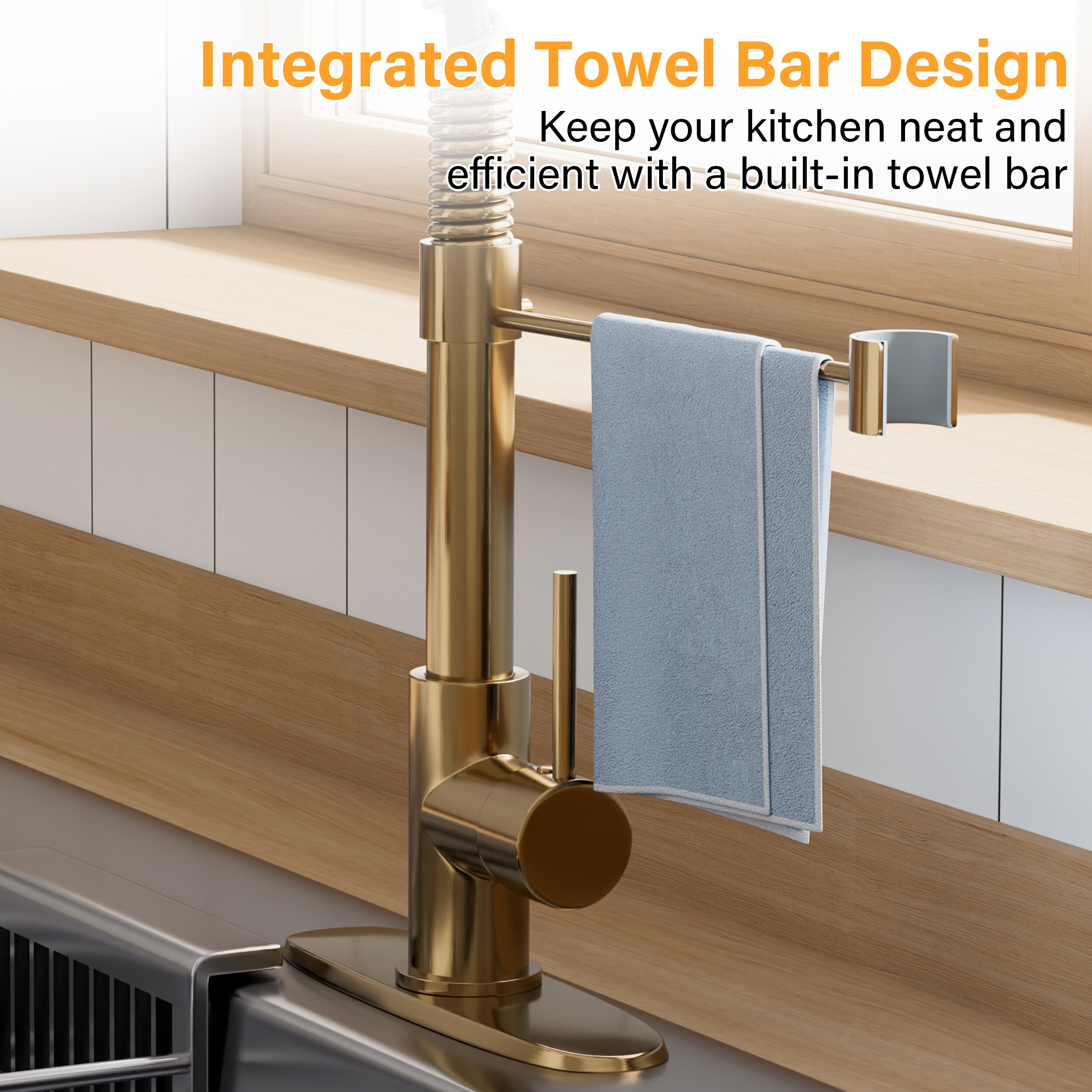 WELLFOR QJ-K-18933NGD Kitchen-Faucets - View #7