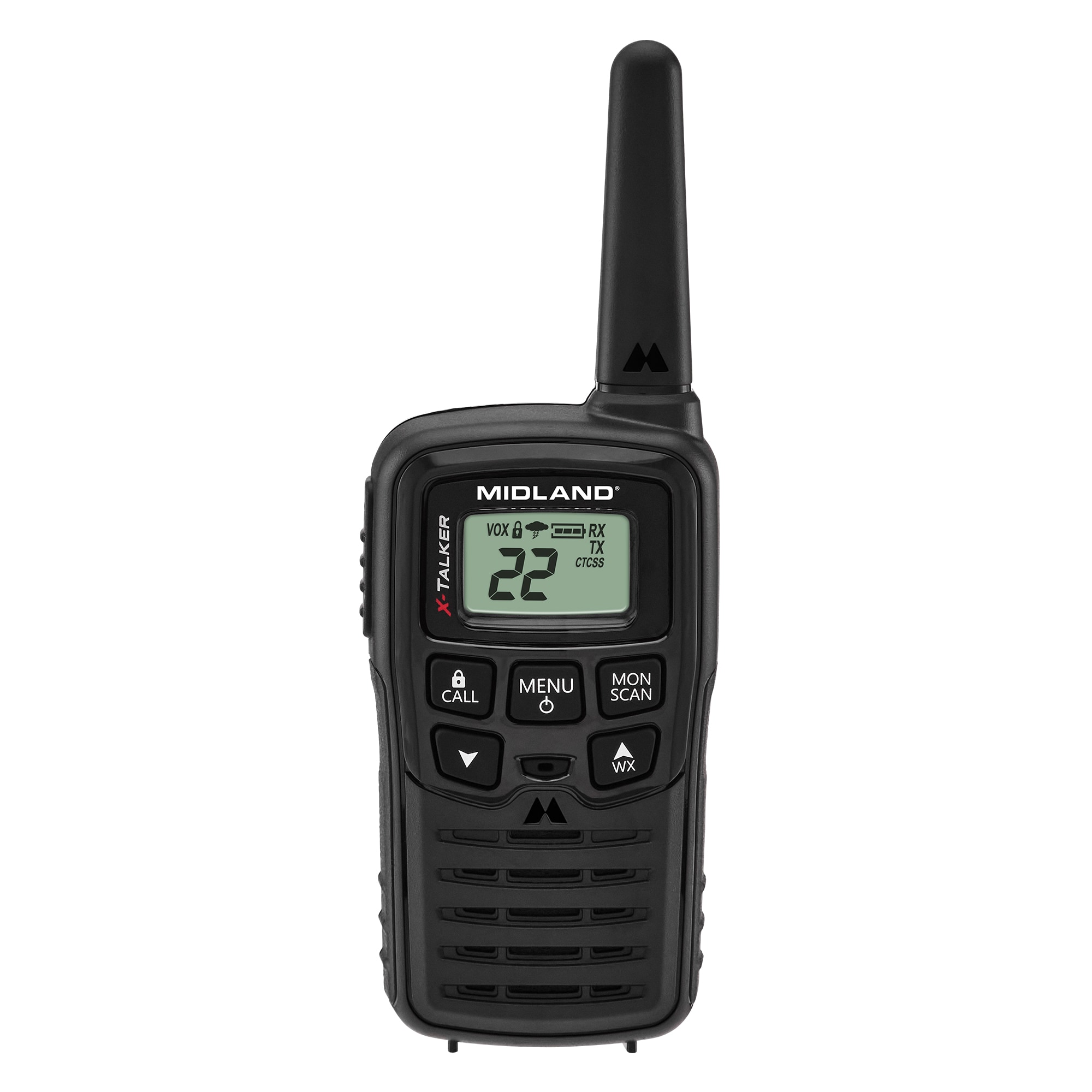 Midland T10 X-Talker Pair of Walkie Talkies with Weather Alert, 22 Channels, 38 Privacy Codes, Alarm Warning System