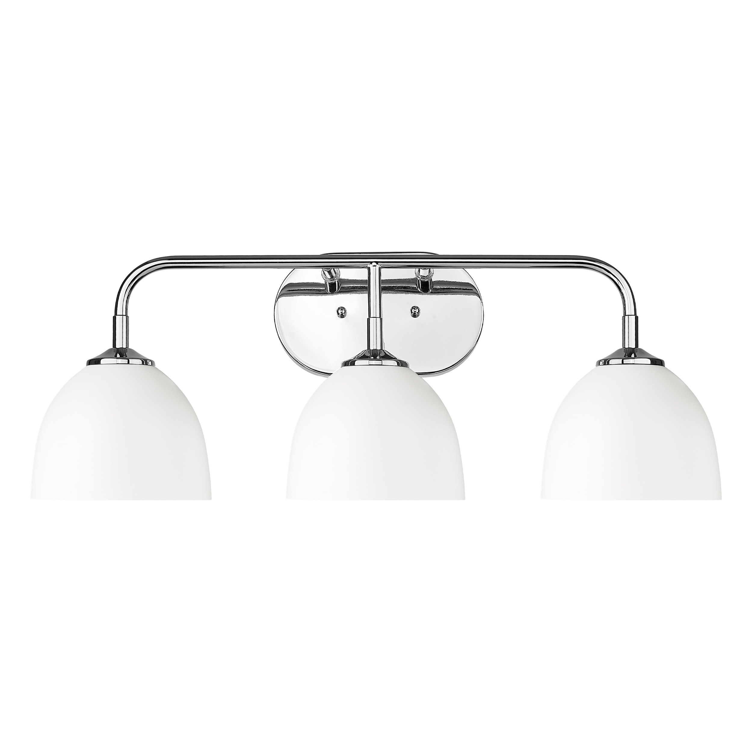 Golden Lighting 6956-BA3 CH-WHT Zoey 7.25-in 3 -Light Chrome Transitional Vanity light
