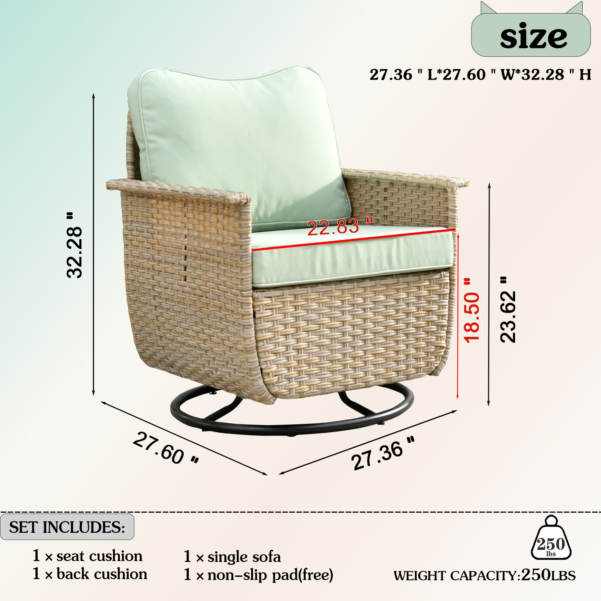 XIZZI XIMW901-2RC Patio-Chairs - View #3