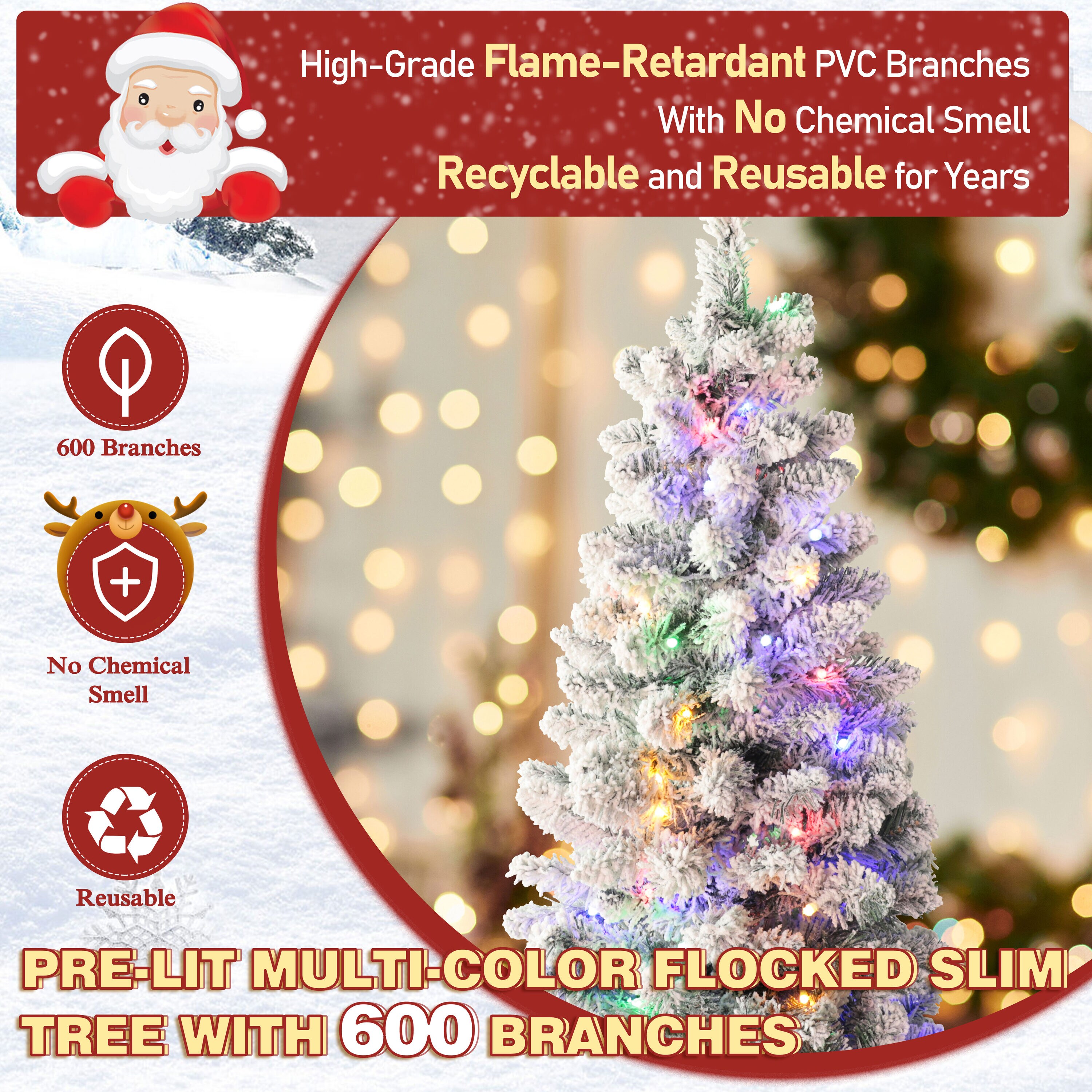 VEIKOUS HP1001-23-14 Artificial-Christmas-Trees - View #8