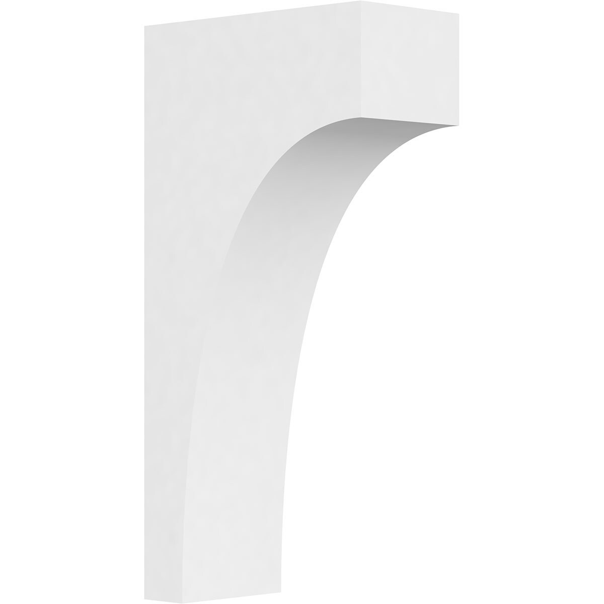 Ekena Millwork CORP03X07X14STO 3-in x 7-in x 14-in Standard stockport Unfinished White PVC Paintable Corbel