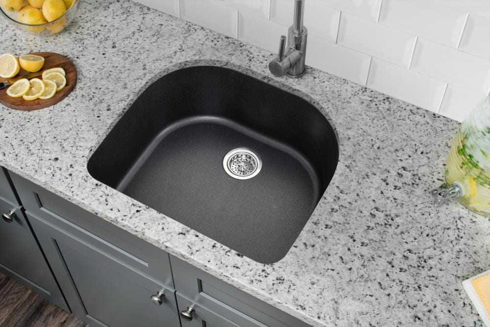 Superior Sinks Drop In 22 In X 25 In Onyx Black Single Bowl 2 Hole   05416559 