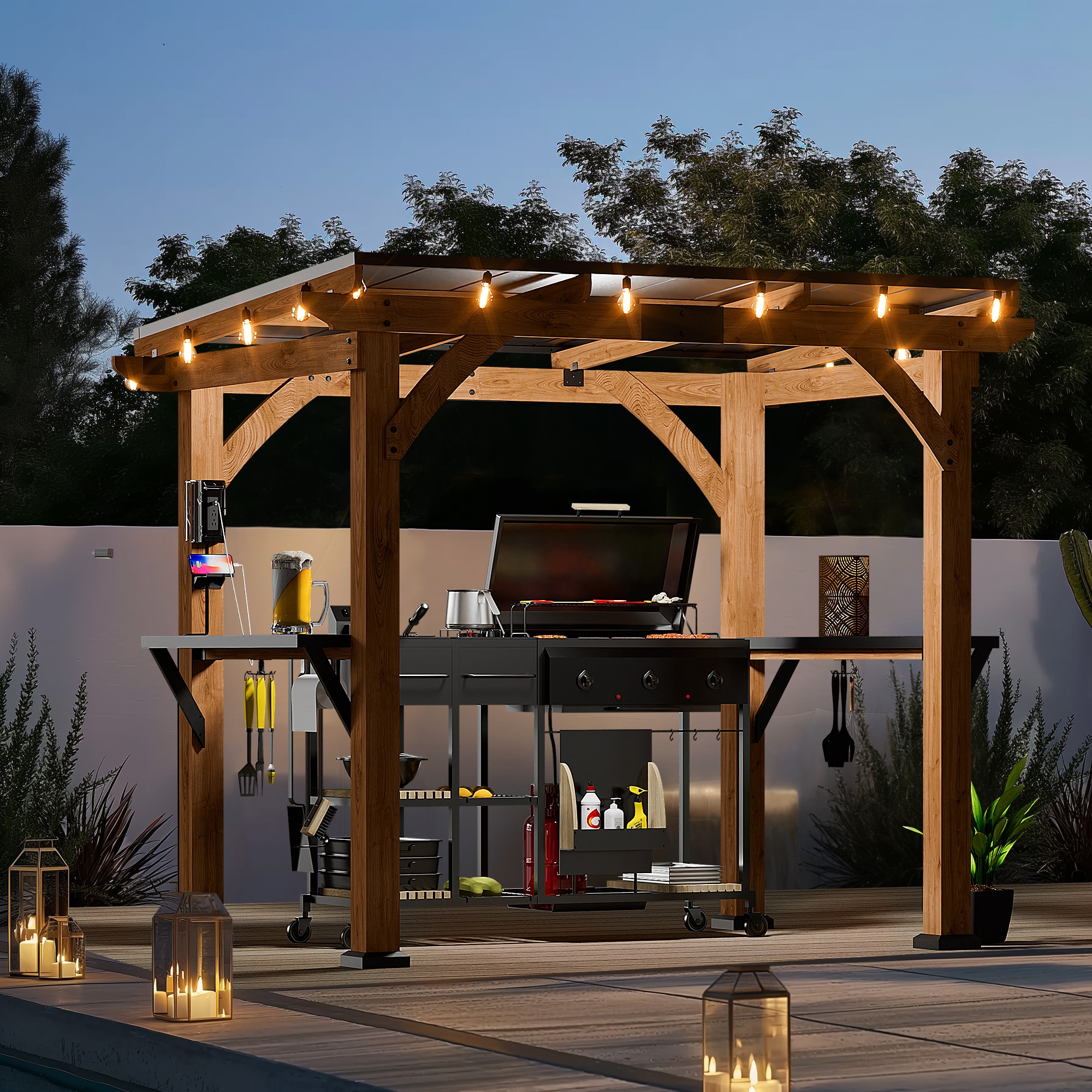 ELEVATE OUTDOORS IG10600122 Wood-Resin-Gazebos - View #3