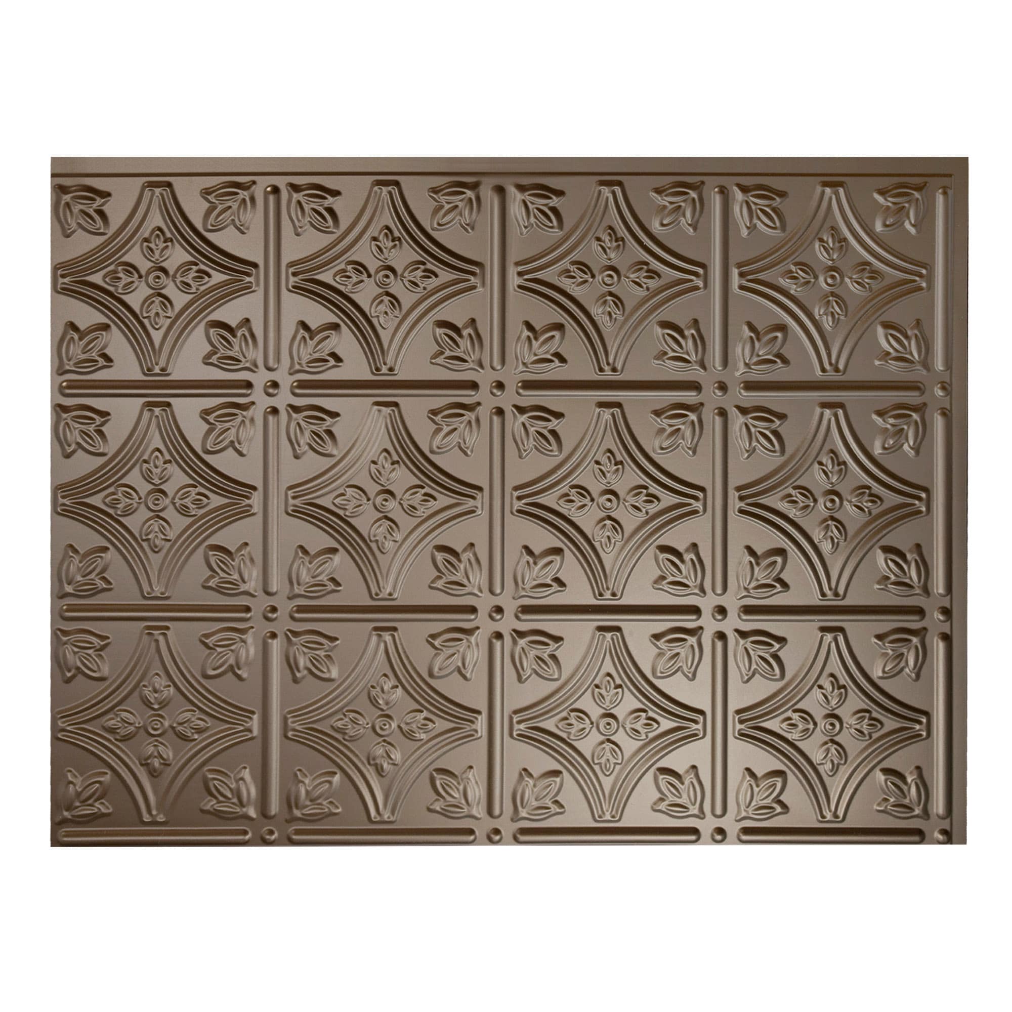 FASÄDE Rings Decorative Vinyl 18in X 24in Backsplash Panel In Argent Bronze (5 Pack