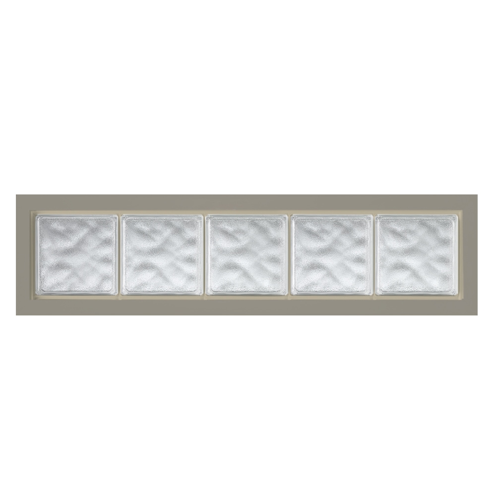 Hy-Lite 9PW4711V1500DWG Frosted 47-in x 11-in Vinyl New construction Acrylic Block Window