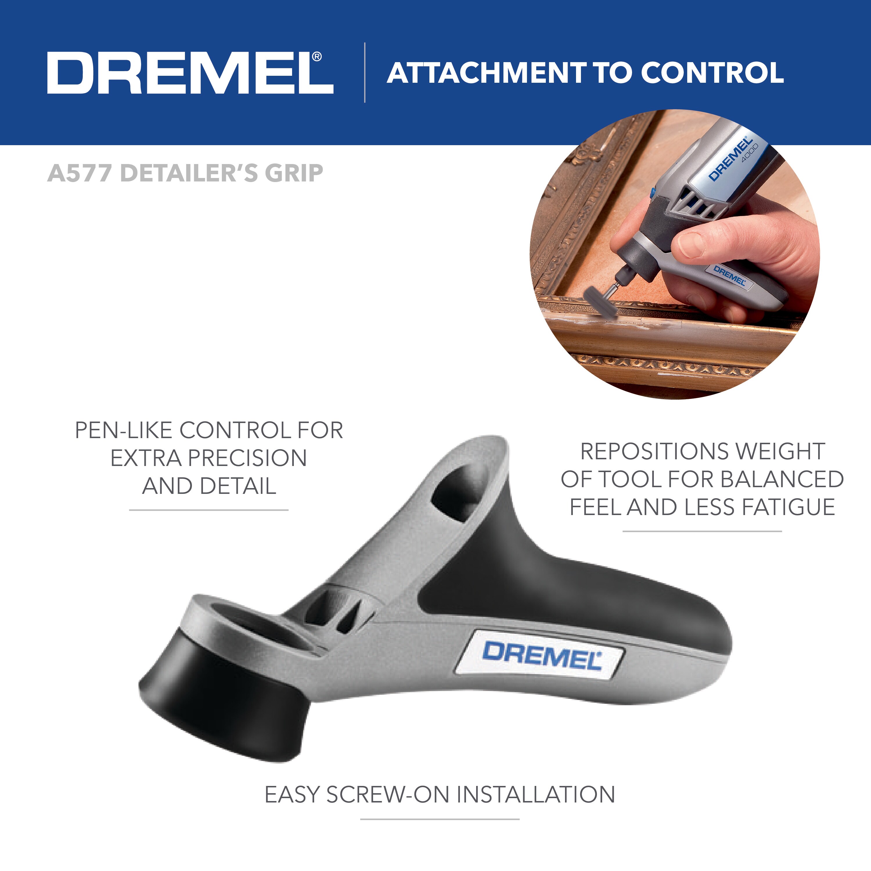 Dremel 4000-4/34 Variable Speed Rotary Tool Kit - Engraver, Polisher, (Gray)