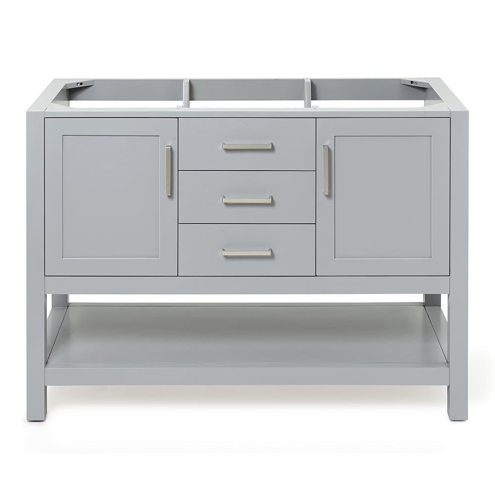 ARIEL R048S-BC-GRY Bayhill 48-in Gray Bathroom Vanity Base Cabinet without Top