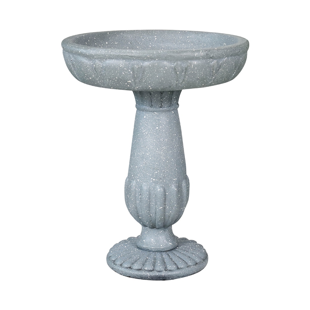 Watnature FD30036 21.2-in H Concrete Tiered Outdoor Fountain with Birdbath