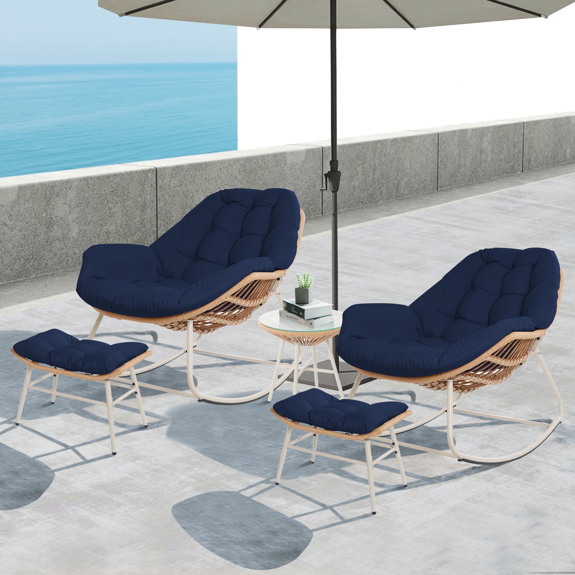 UPHA Y10BE-2A2BC-NAVYBLUE Patio-Chairs - View #2