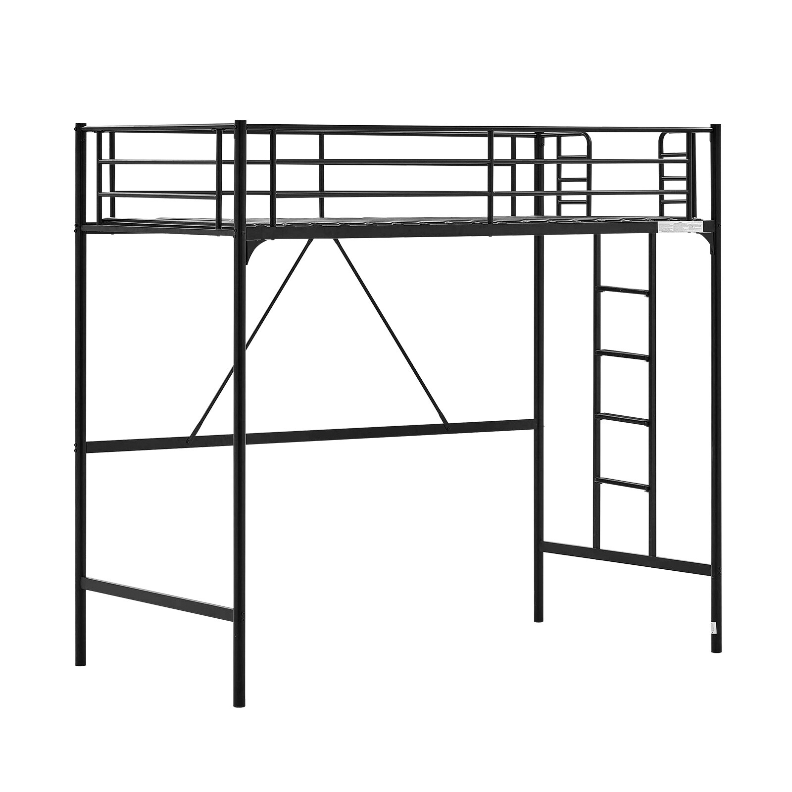 Outopee Black Twin Metal Bed frame Bed