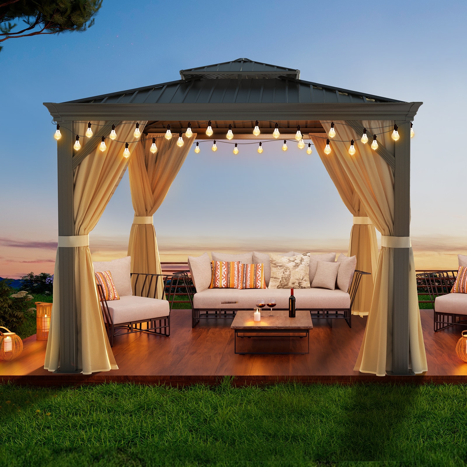 Winado LO1G57000646+647+648 Wood-Resin-Gazebos - View #8