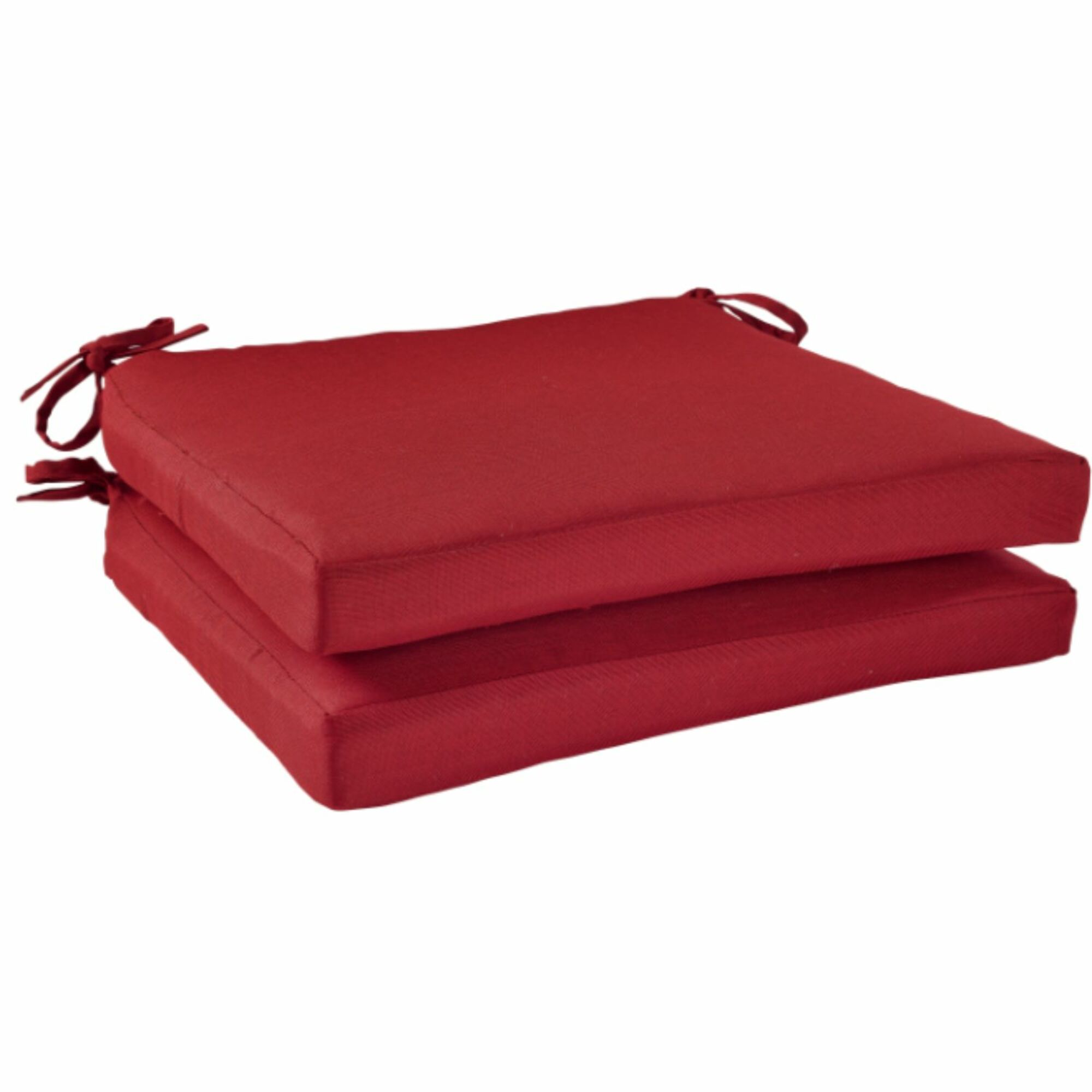 Haven Way 18-in x 18-in 2-Piece Bright Red Patio Chair Cushion at Lowes.com