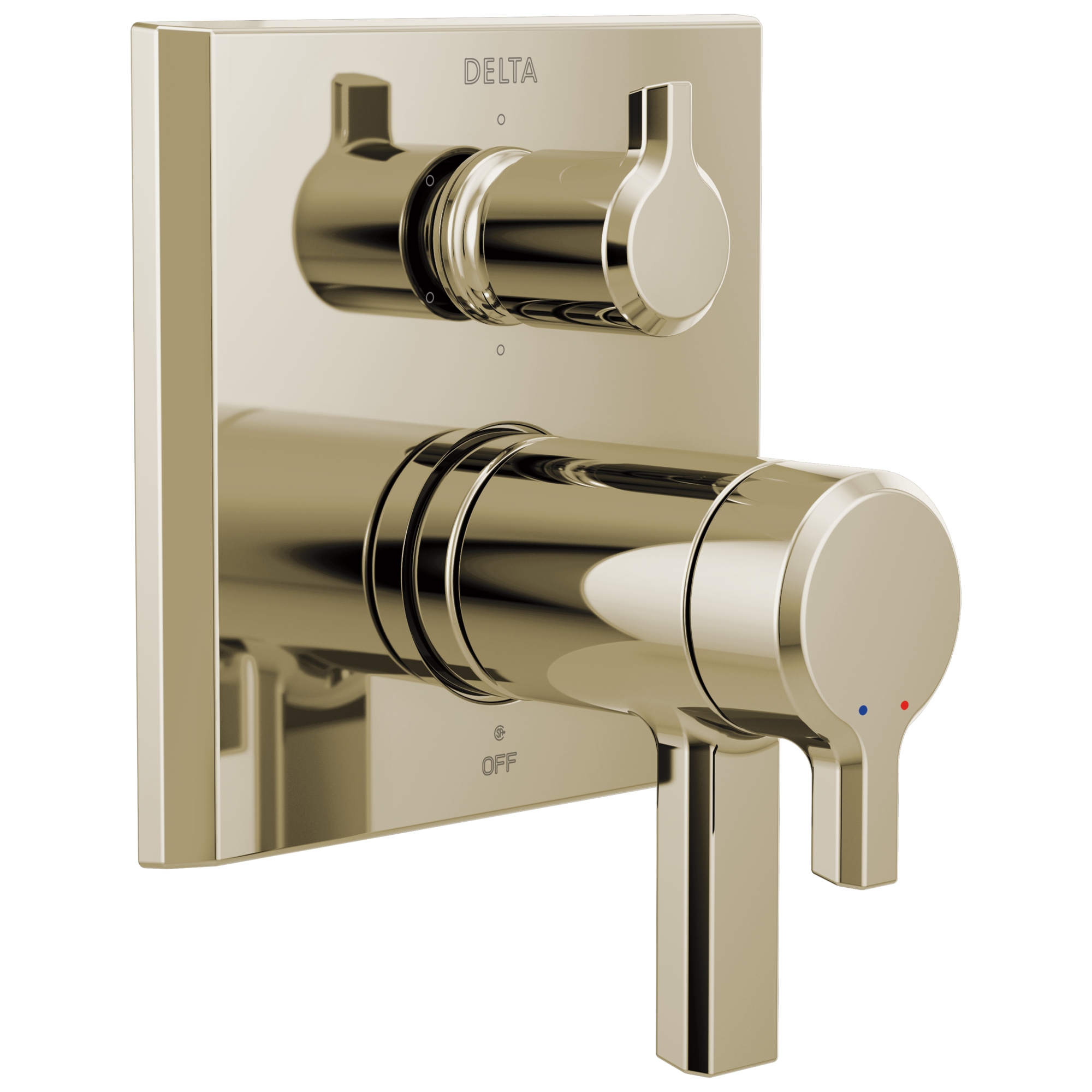 Delta T27T999-PN-PR Pivotal Lumicoat Polished Nickel 2.75-Inches Universal Bathtub/Shower Diverter 0.5-Inches -ID