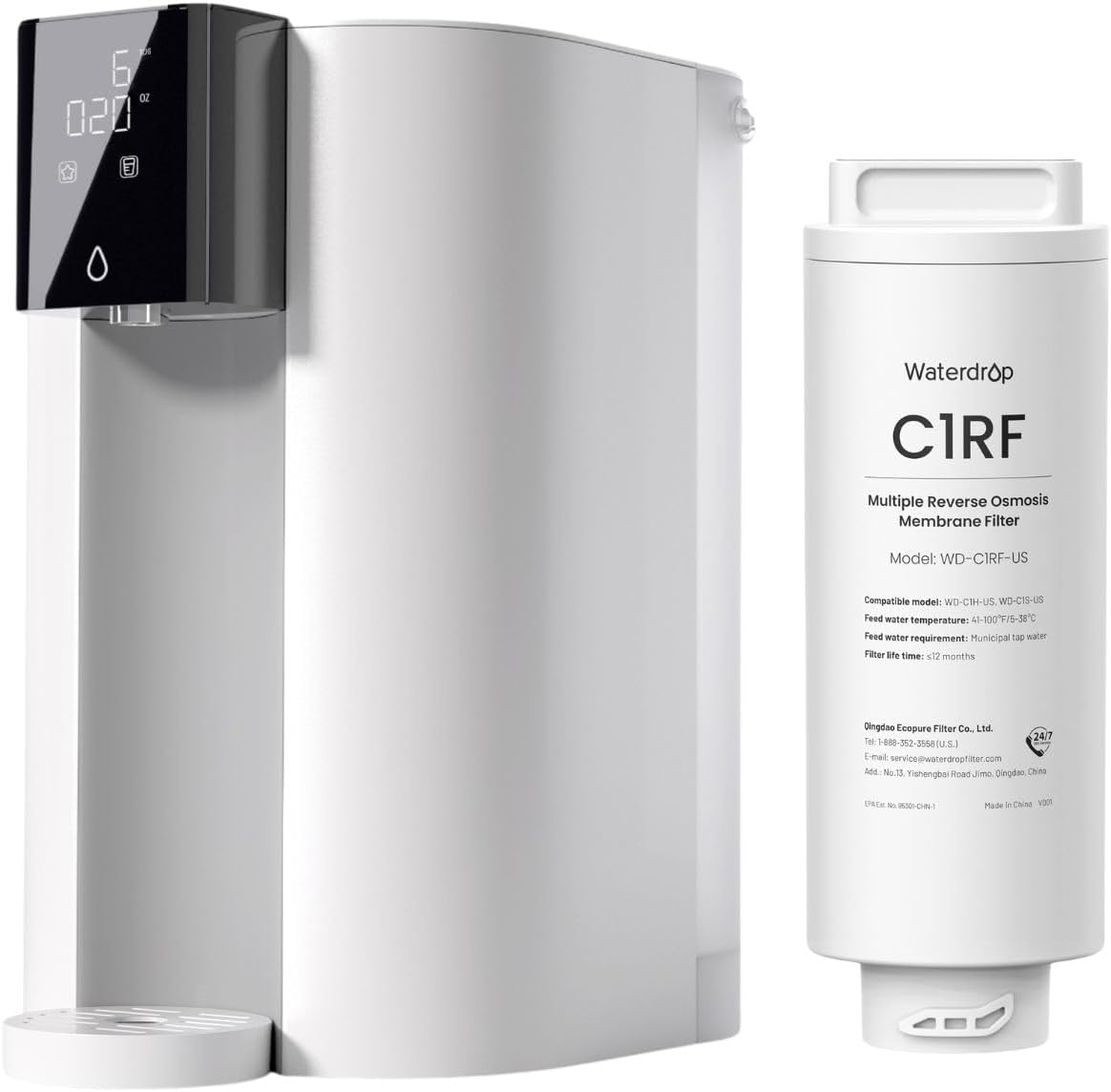 Waterdrop B-WD-C1S-NRF Reverse Osmosis System 6-stage Multi-method Reverse Osmosis Filtration System