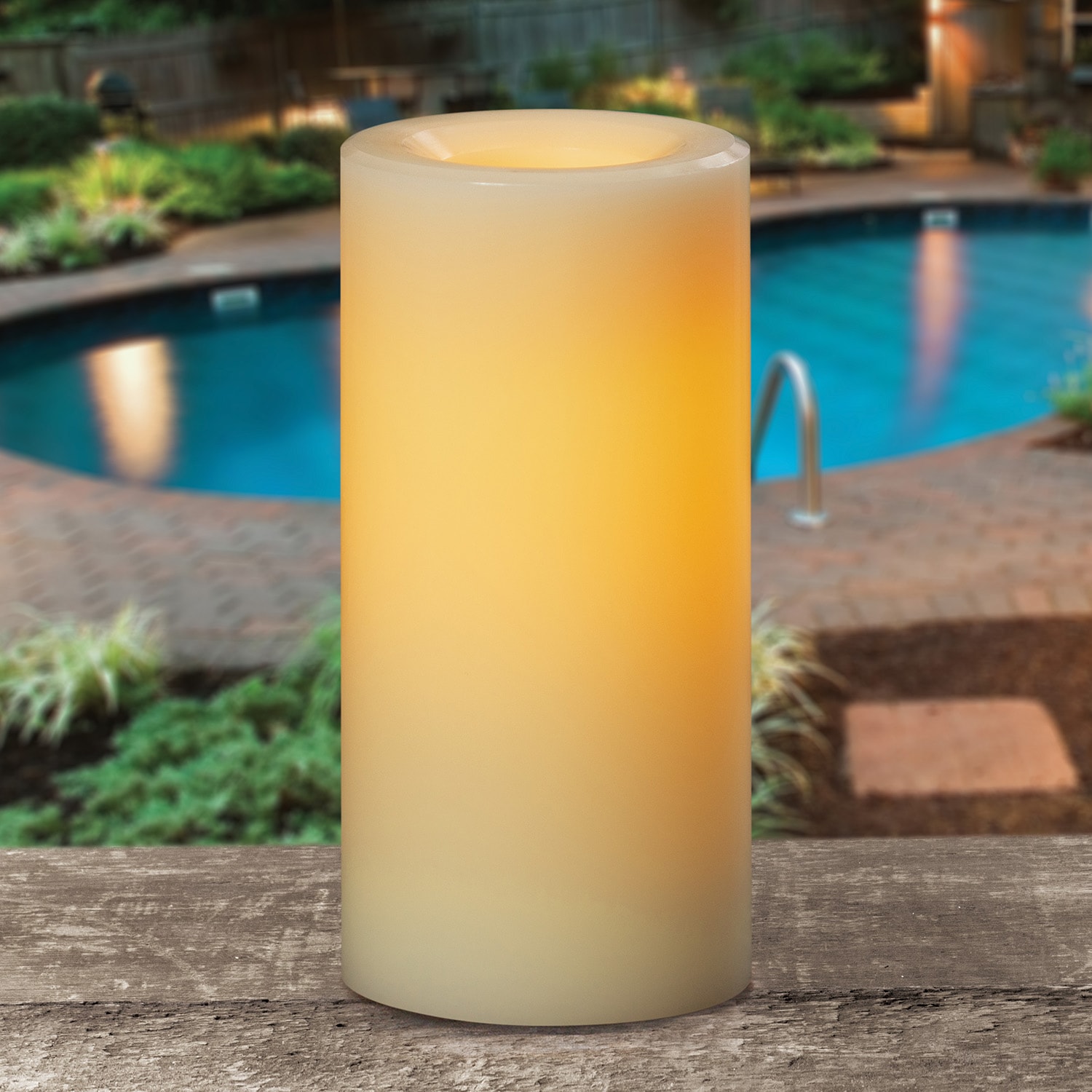 Sterno Home Unscented Off-white Flameless LED Pillar Candle (All Weather  Wax) in the Candles department at