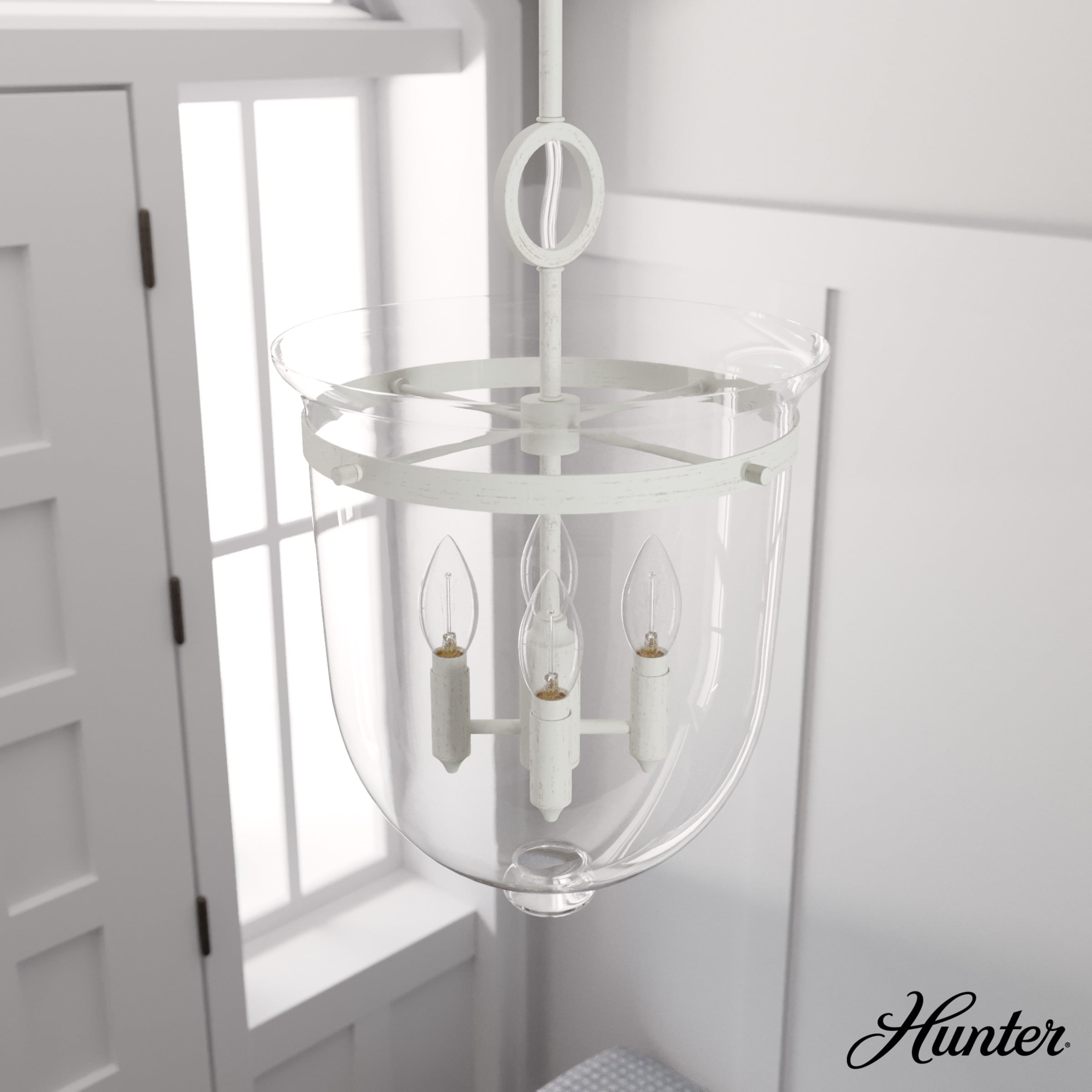 Belltown Timeless Rustic White 4-Light Urn Pendant