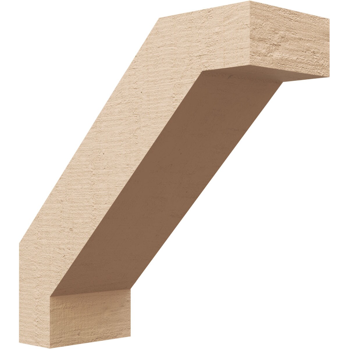 Ekena Millwork BRCUR05X14X14BURRCPR 5-in x 14-in x 14-in Primed Urethane Burlington Rough Cedar TimberThane Knee Brace