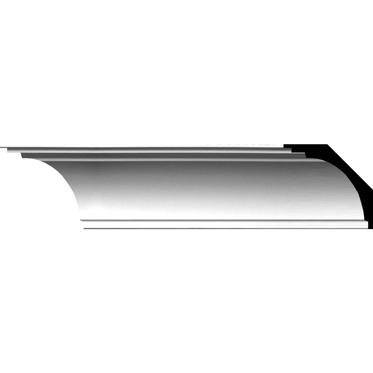 Ekena Millwork MLD04X04X06BR-CASE-8 Bradford Traditional Smooth 6-3/8-in x 7-ft 10-1/2-in Primed Urethane Crown Moulding 8 -Pack