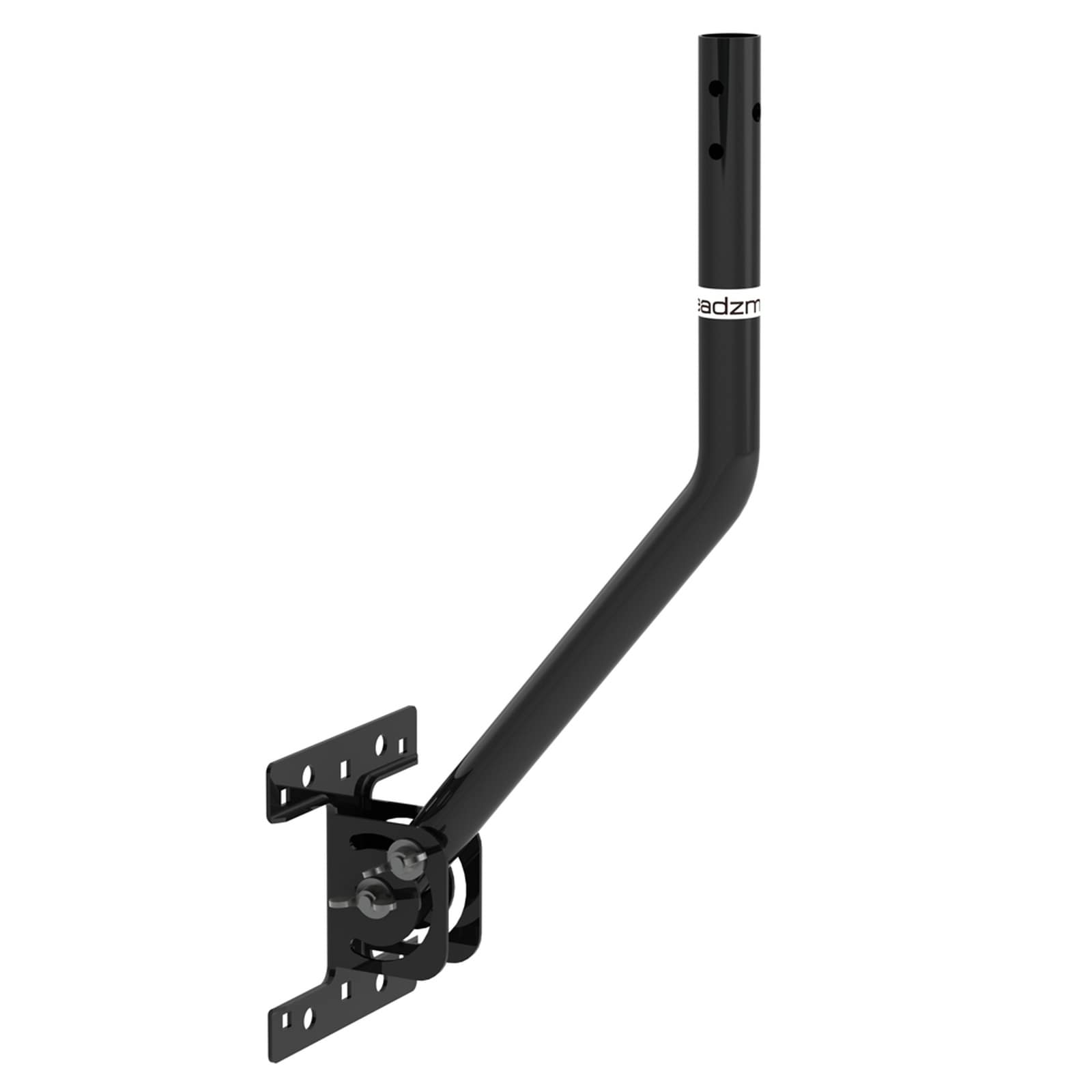 Bestcore Universal Outdoor TV Antenna Mount 16.5-in J-Pole Bracket with 180-Degree Adjustable Reversible Mast - Iron Roof Attic Sidewall Wall Mount Black